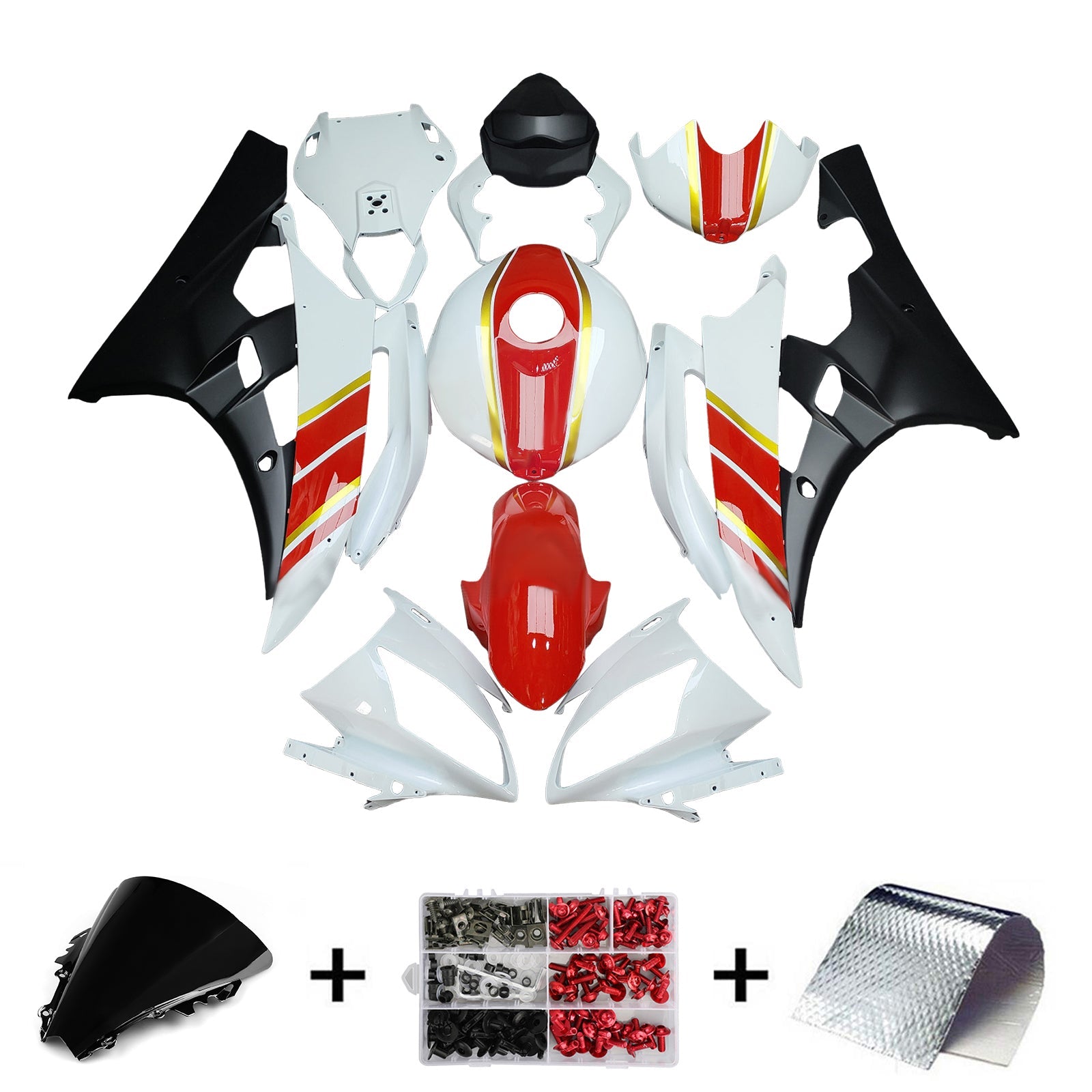 Injection Fairing Kit Bodywork Plastic ABS For Yamaha YZFR6 YZF-R6 2006-2007