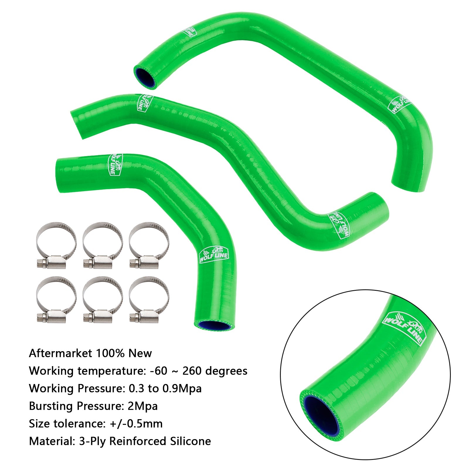 2021-2025 Kawasaki ZX10R ZX-10RR Silicone Radiator coolant Hose