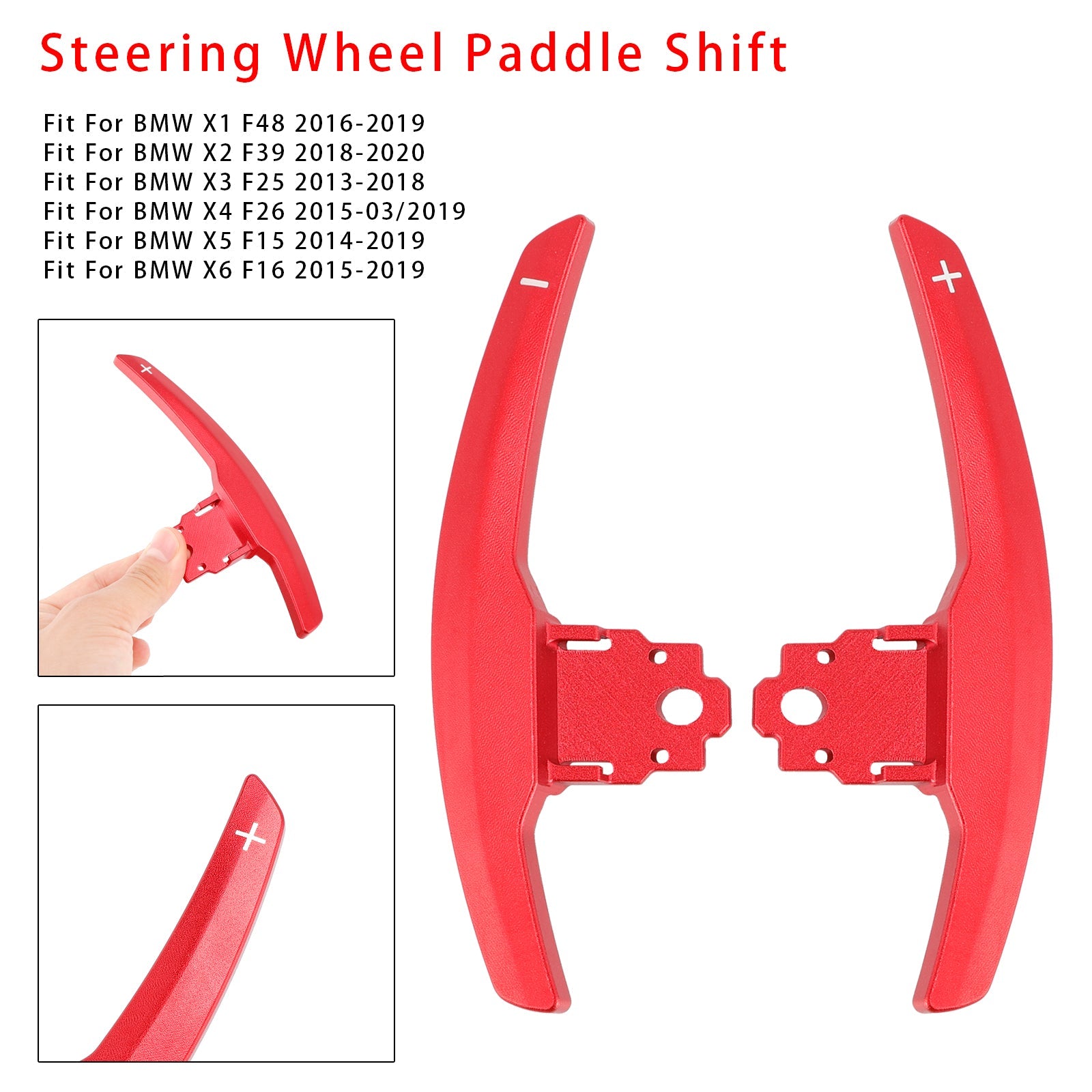 Paddle Shifter Extension For BMW F Series F30 F31 F32 F10 X3 X5 Aluminium Red
