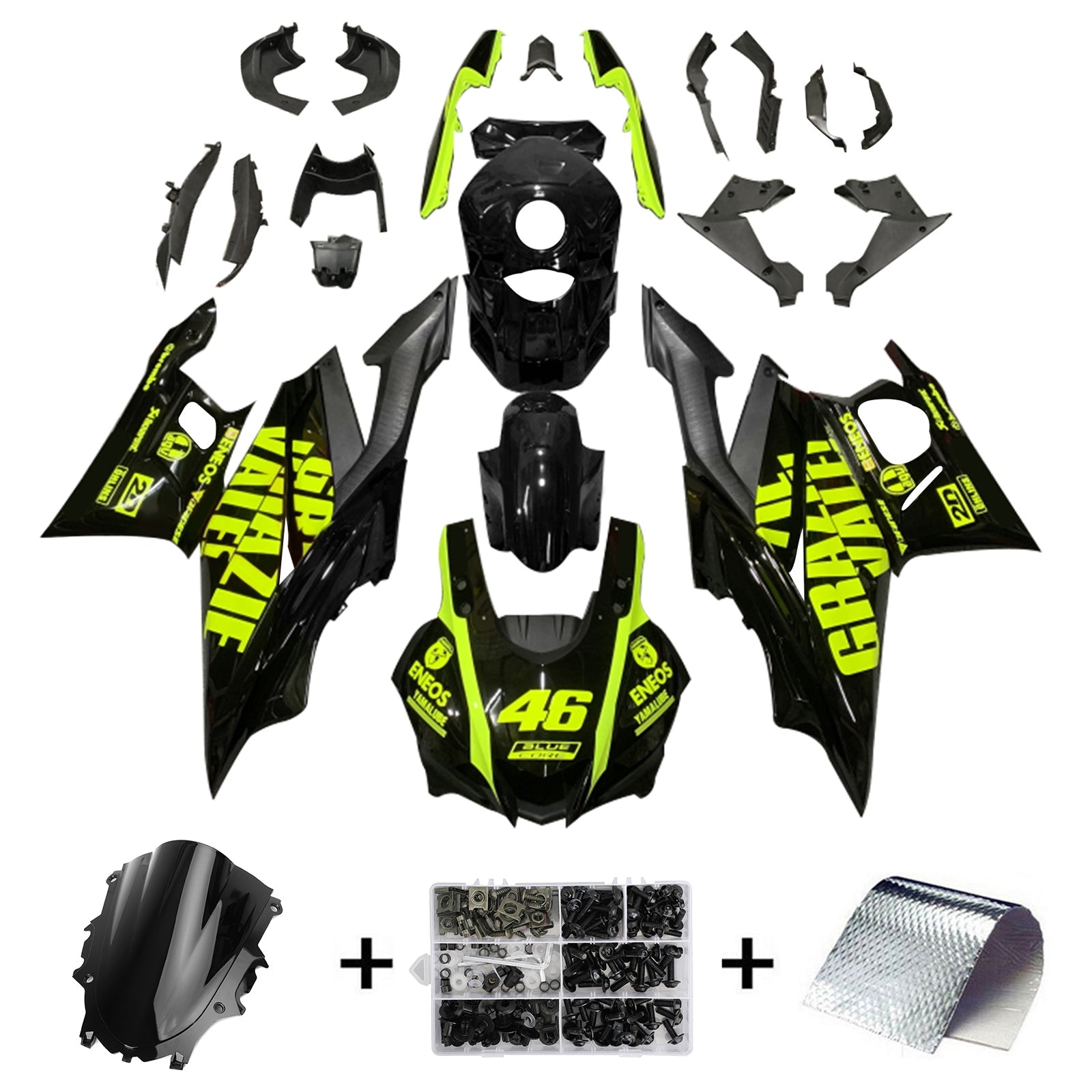 Amotopart Yamaha YZF-R3 R25 2022-2024 Fairing Kit Bodywork Plastic ABS