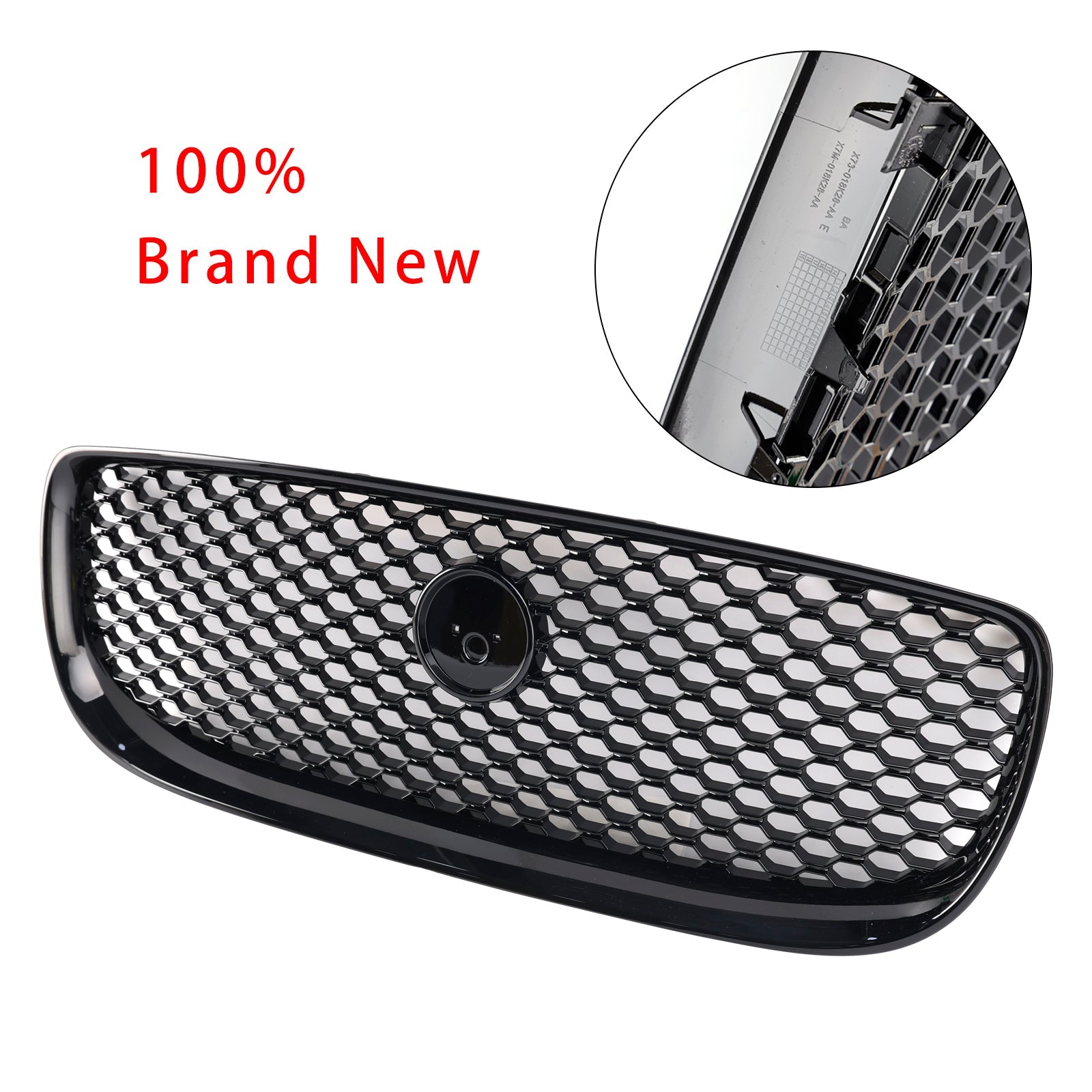 Gloss Black Honeycomb Front Bumper Grille Grill Fit Jaguar XE 2015-2018