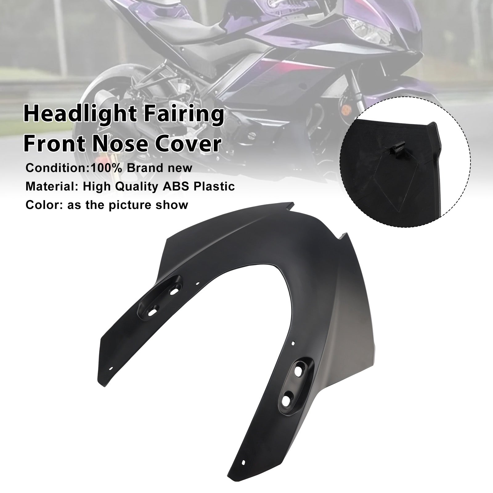 2025-2026 Yamaha YZF-R3 R25 Headlight Fairing Front Nose Cover