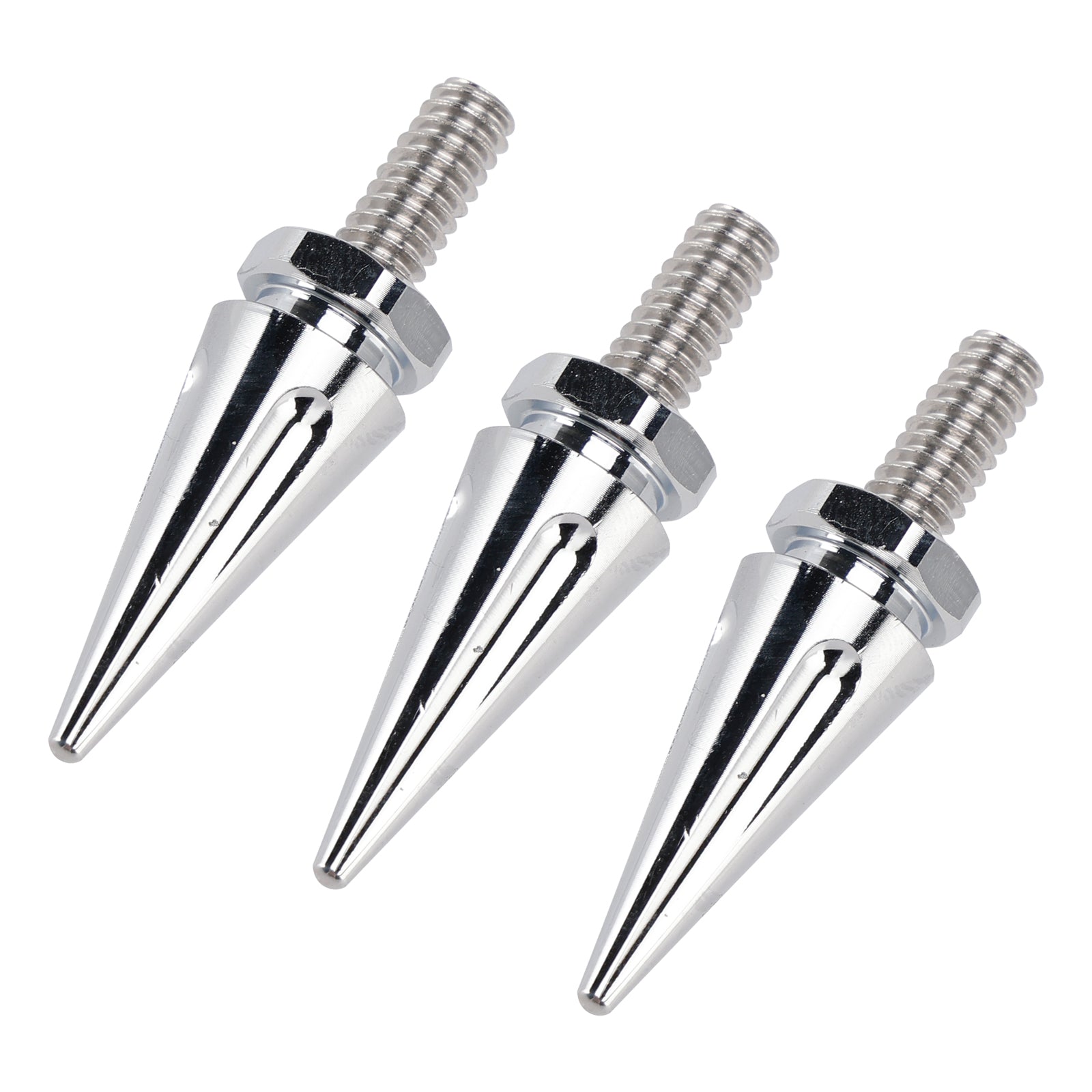 3 Spiked Windshield Bolts For Street Glide FLHX Electra Glide FLHT 96-13 Silver