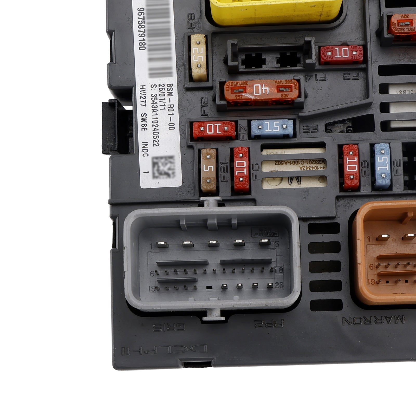 2008-2019 Peugeot Partner Engine Fuse Box BSM 9675879180