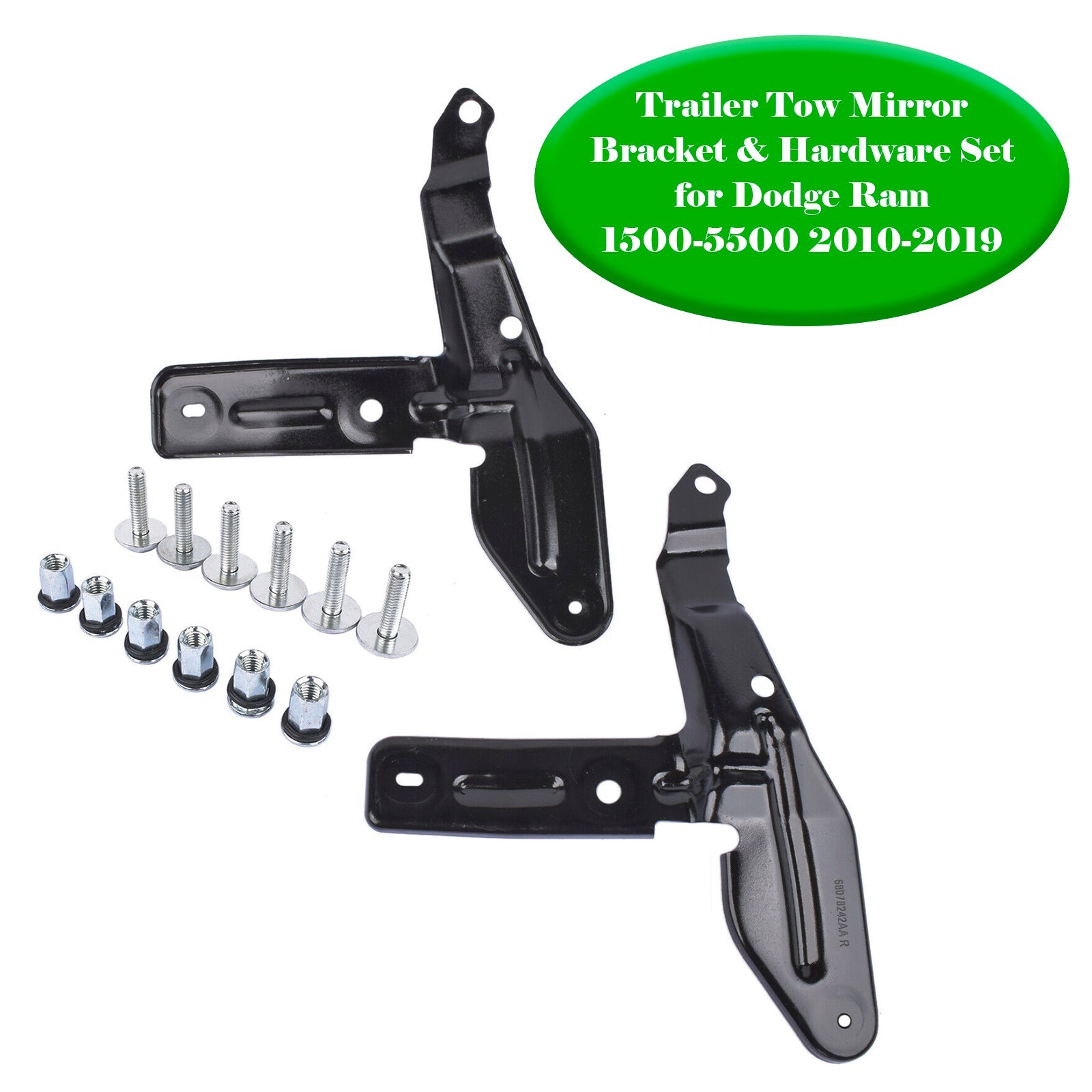 2011-2018 Dodge Ram 2500 Trailer Tow Mirror Bracket & Hardware Set 68078243AA 68078242AA