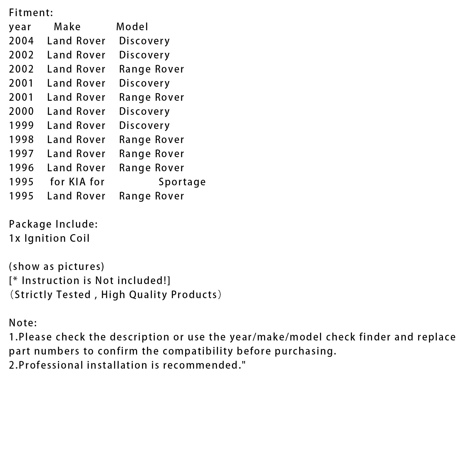 Ignition Coil 0221503407 For Land Rover Discovery Range Rover