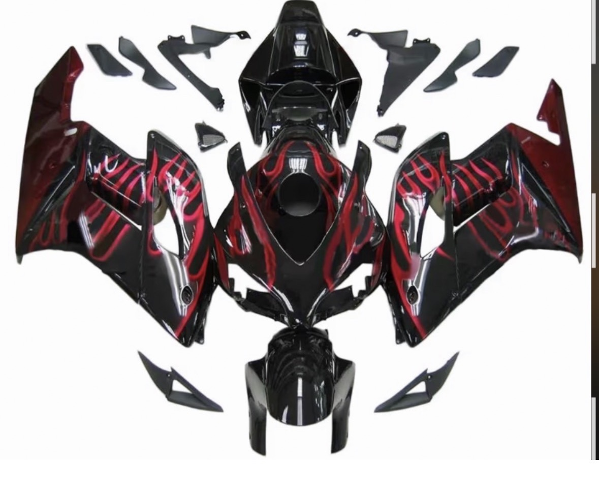Customized Fairings 2004-2005 Honda CBR1000RR Gloss Black RR Honda Generic