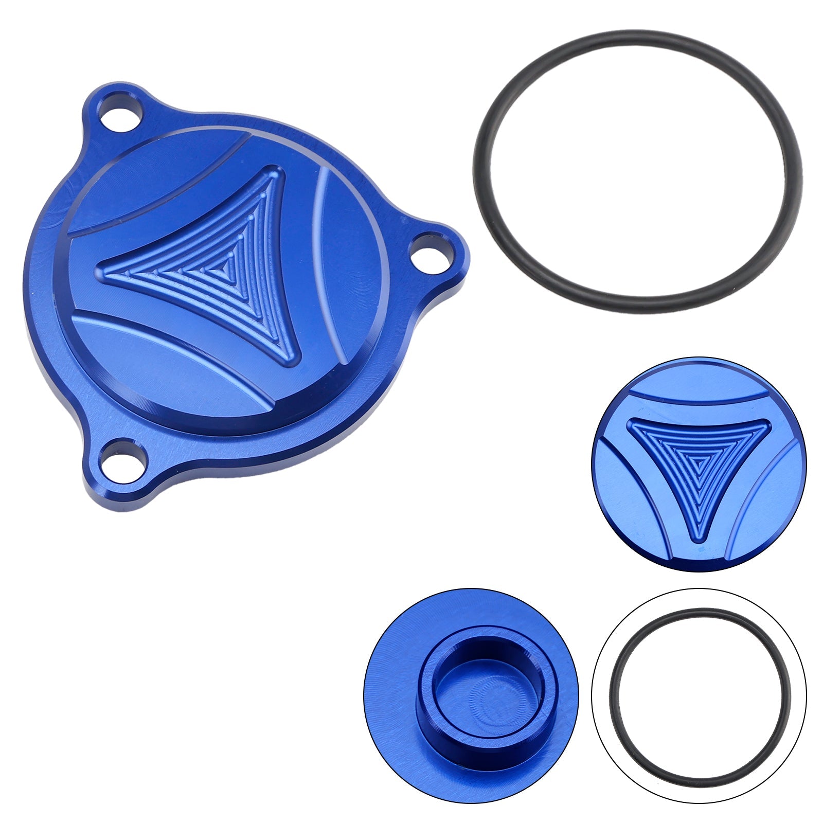 CNC Blue Oil Filter Cover For Suzuki Burgmann UH 125 150 200 DR-Z 400 E S SM