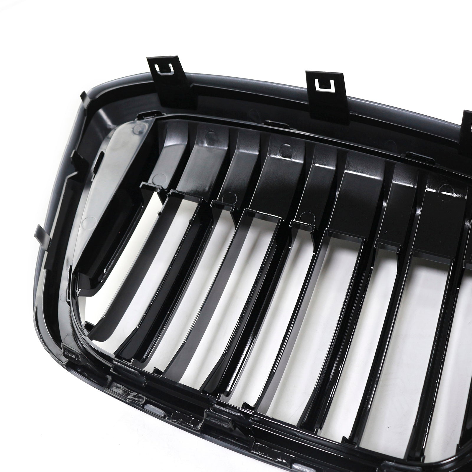 Double Slat Gloss Black Front Kidney Grill Grille Fit BMW IX3 G08 LCI 2022-2024