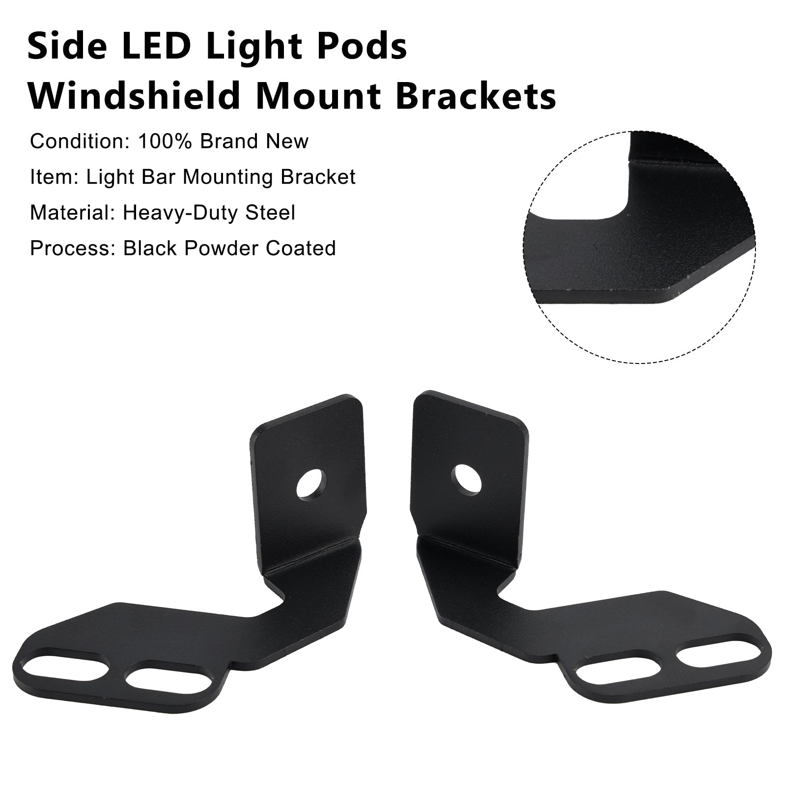Side LED Light Pods Windshield Mount Brackets For Kawasaki Teryx Teryx4