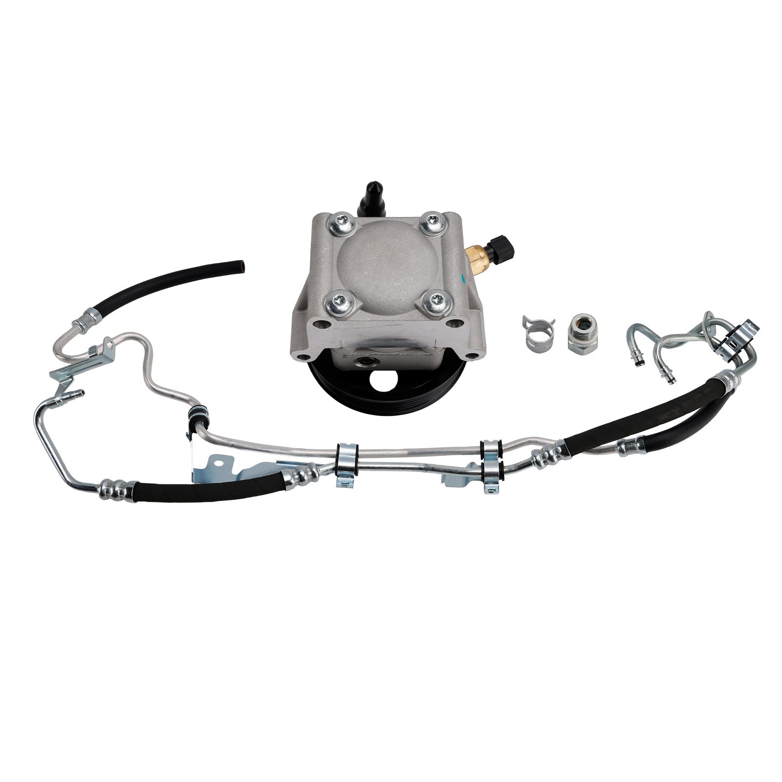Power Steering Pump + High Pressure Pipe For 2007-2011 Ford C-Max 1743278