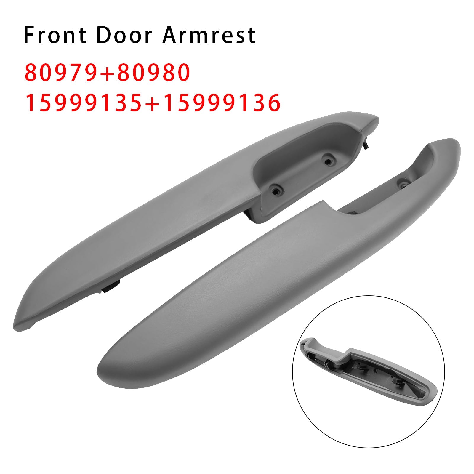 1995-2000 Chevy C/K2500 C/K3500 Pickup 2PCS 80979 Front Door Arm Rests 15999135