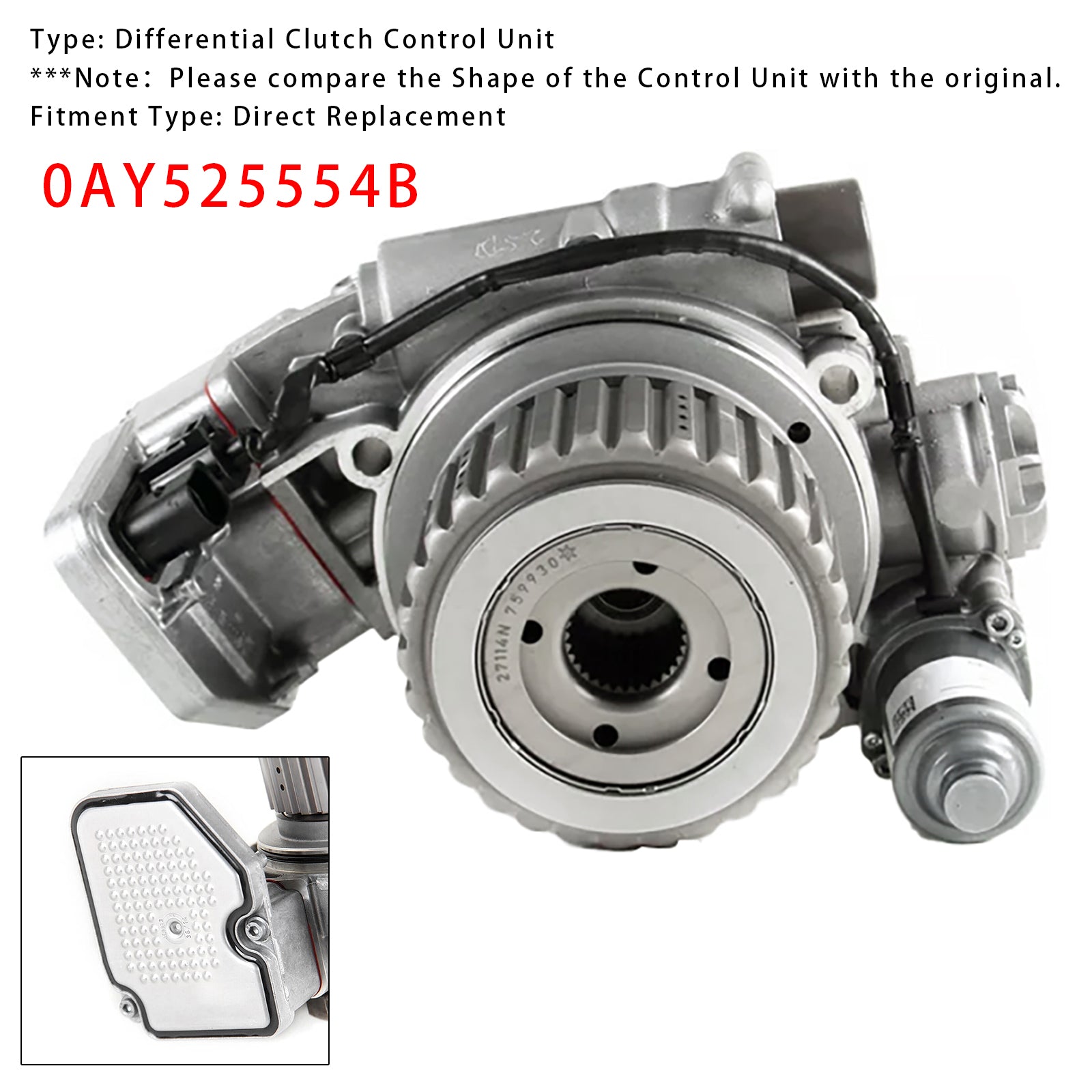 VW 1500 Auto All-Wheel Drive Differential Clutch Control Unit 0AY525554B 0AY525554A