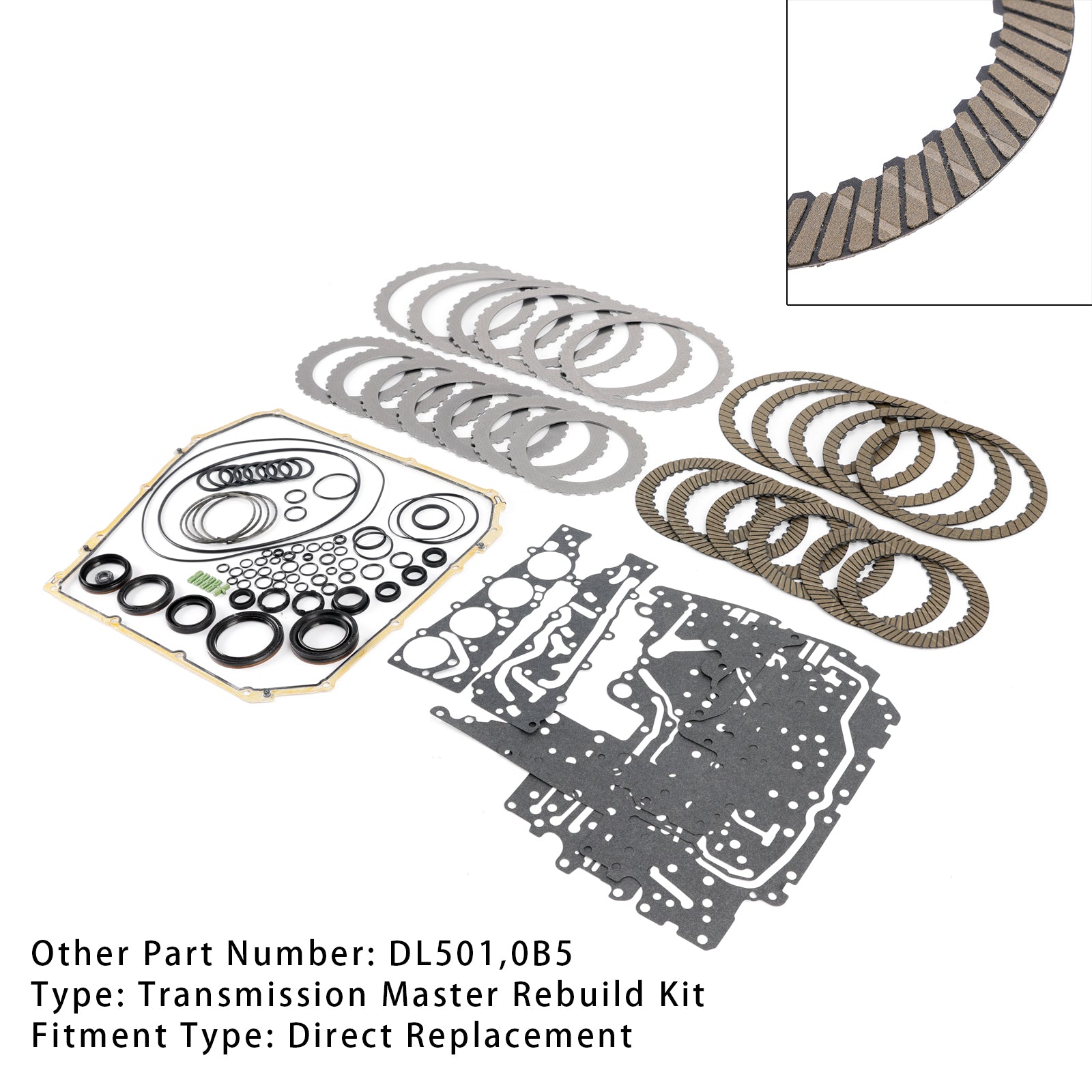 2008-2016 AUDI Q5 2.0L 3.0L 3.2L 0B5 DL501 Transmission Master Rebuild Kit