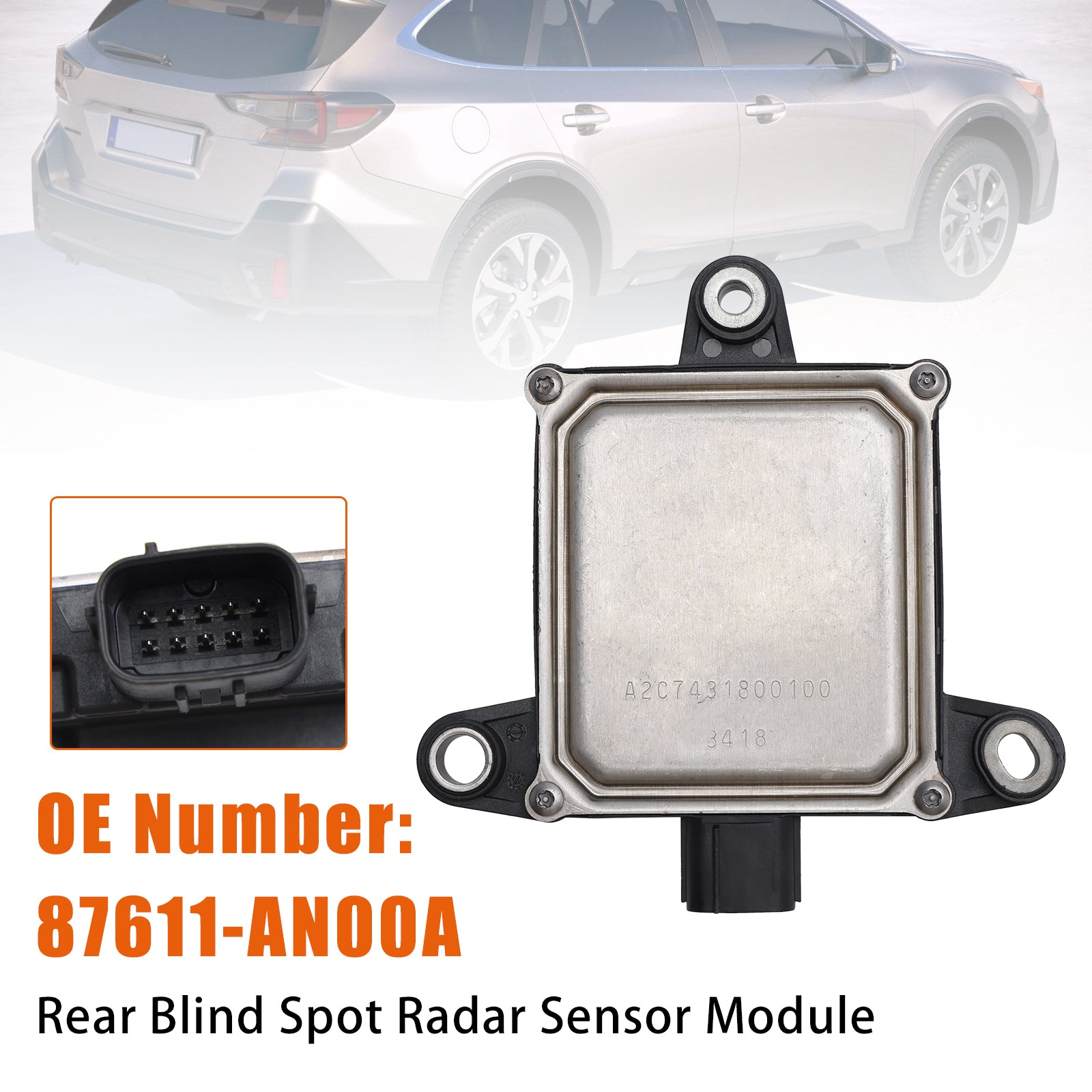 2020- For Subaru Legacy Outback Rear Blind Spot Radar Sensor Module 87611-AN00A