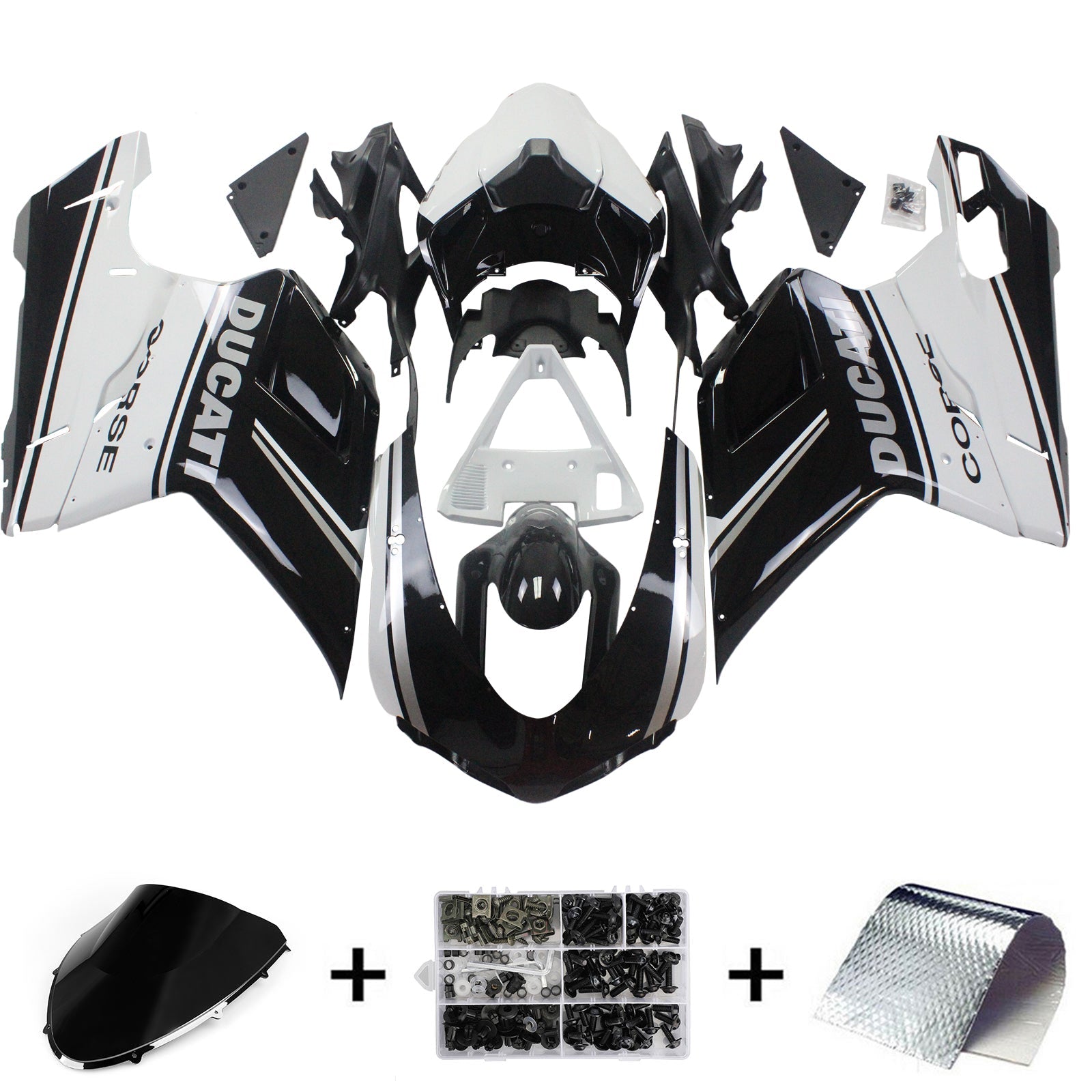 Ducati 1098 1198 848 2007-2011 Fairing Kit Bodywork ABS