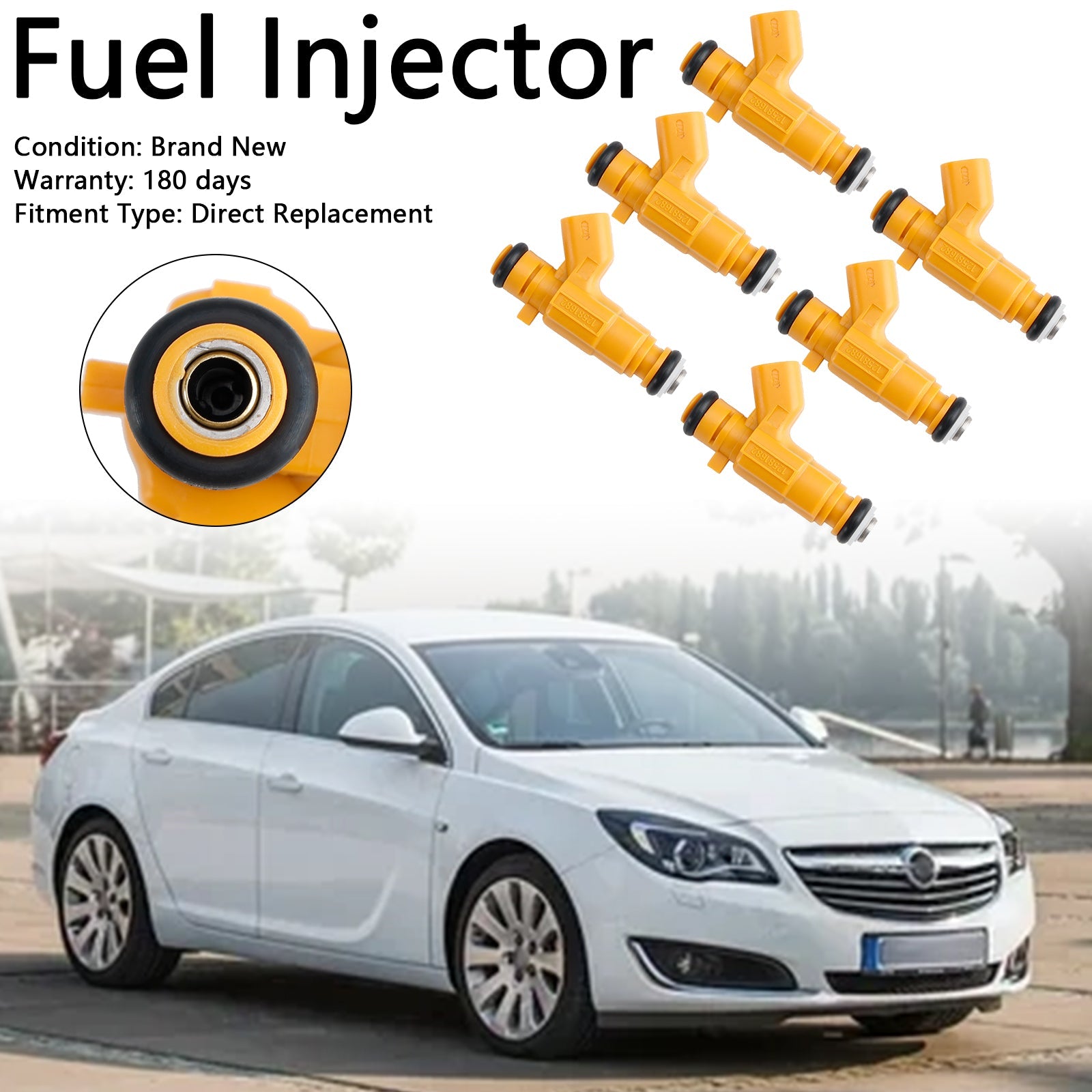 6PCS Fuel Injector 0280156129 Fit Vauxhall Vectra Fit Saab 9-3 2.8L 12581682