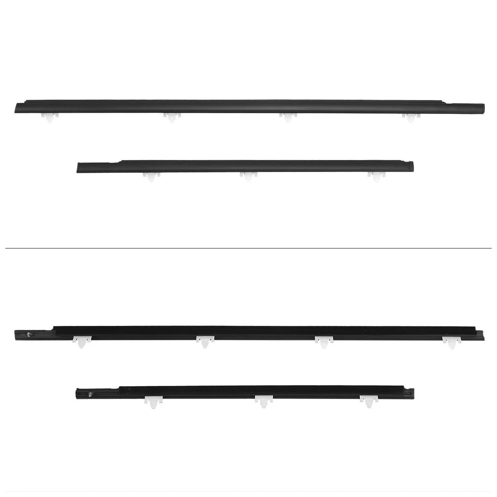 4PCS Window Sweep Weatherstrips For Nissan Sunny B13 1991-1994