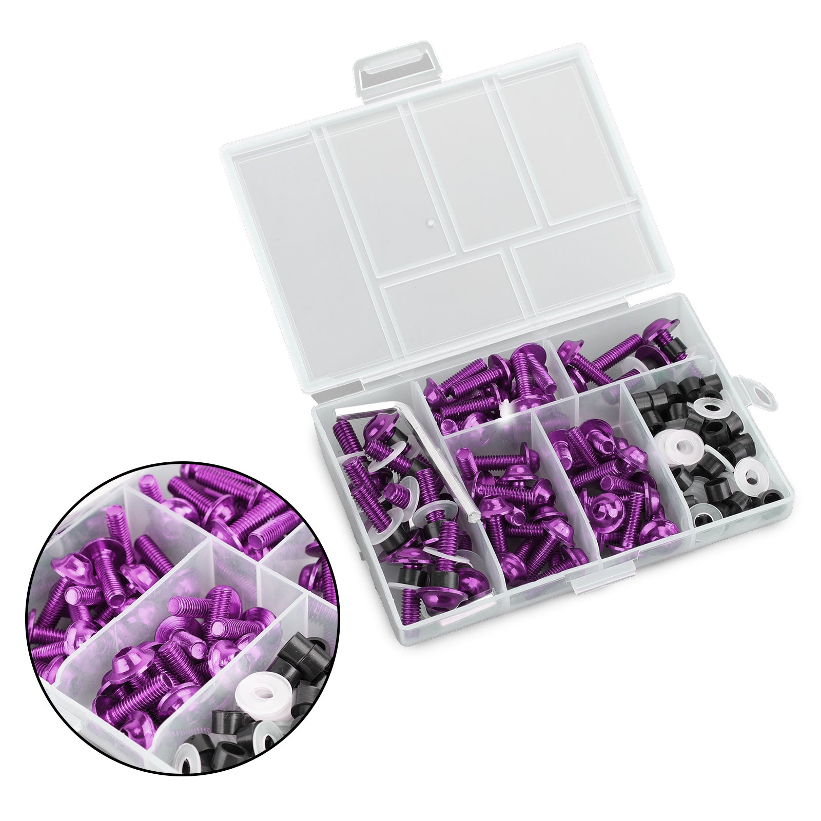 158x Fastener Clip Screw Bolt Kit Motorcycle Sportbike Windscreen Fairing Purple