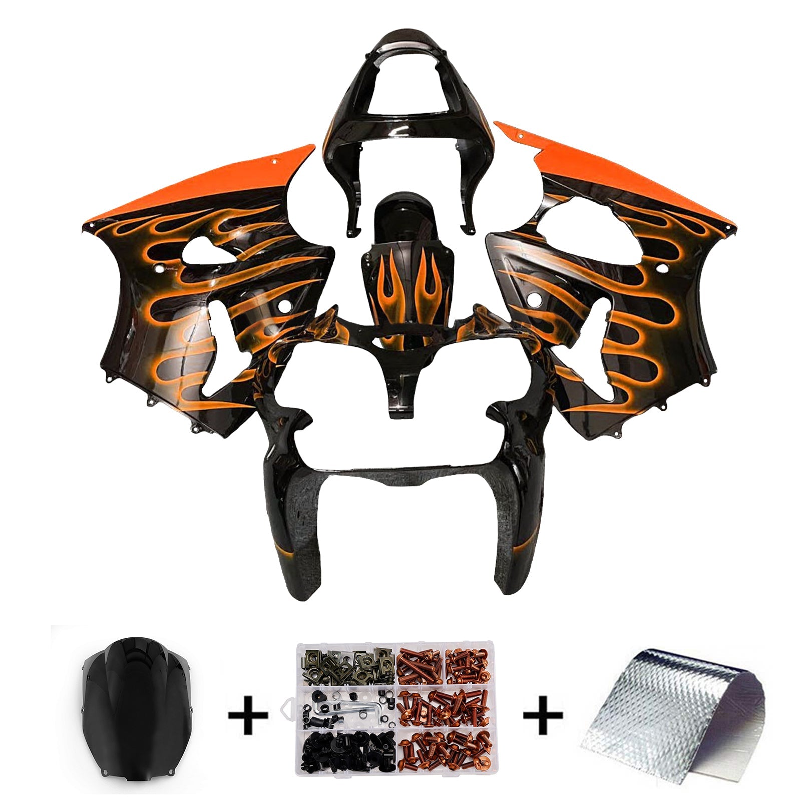 Injection Fairing Kit Bodywork For Kawasaki ZX6R 636 2000-2002 ZZR600 2005-2008