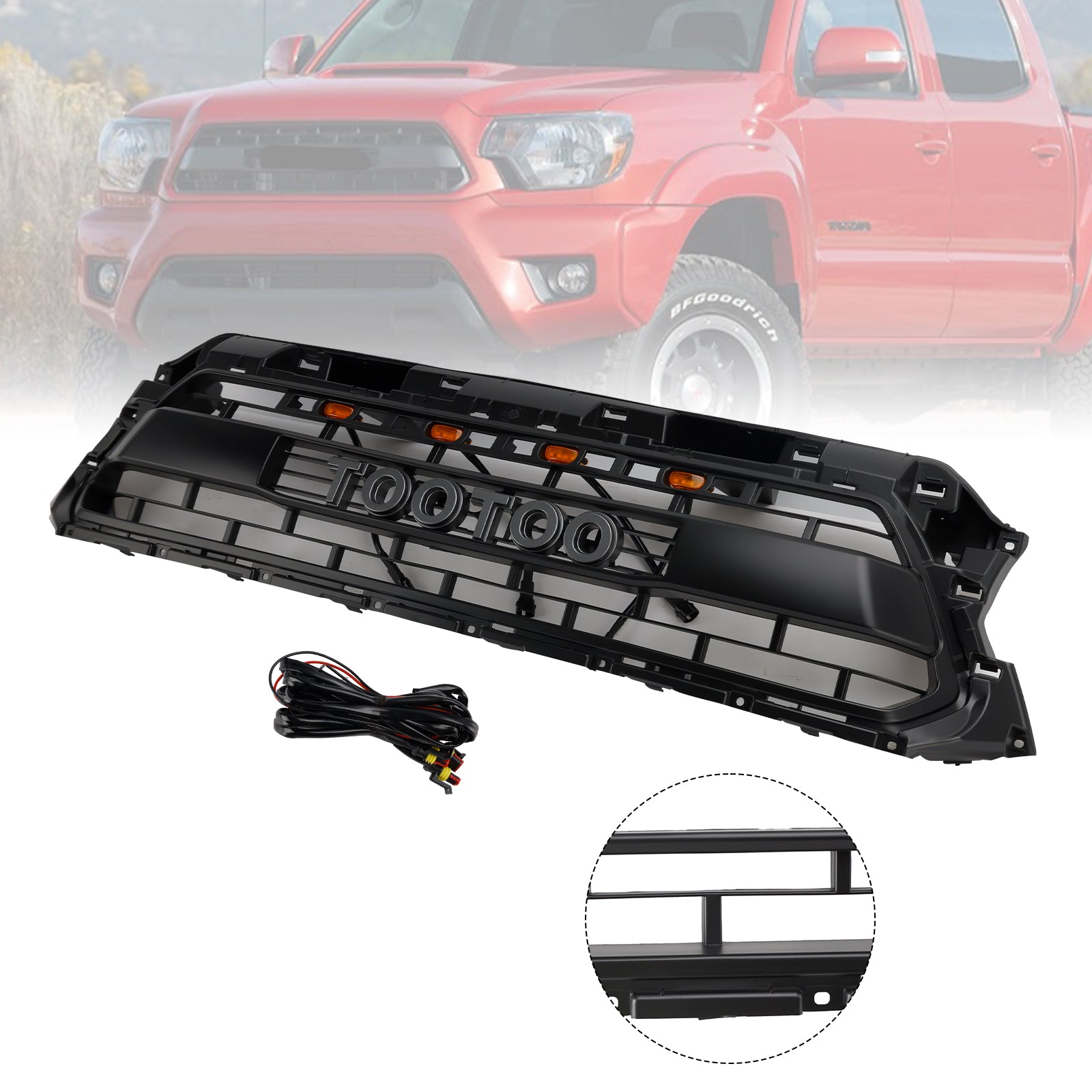 2012-2015 Toyota Tacoma TRD PRO Front Honeycomb Grill Grille PTR54-35150