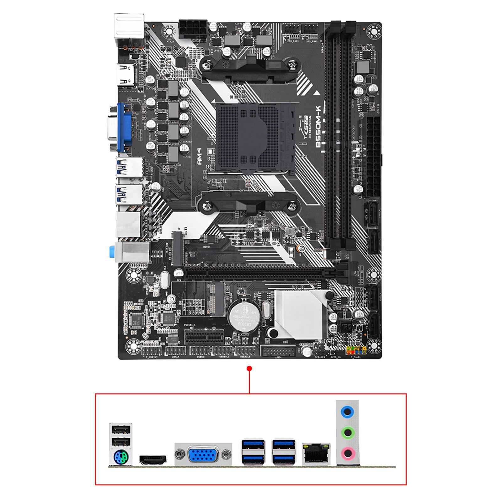 B550M-K Computer Motherboard AM4 Protocol M.2 Hard Drive Ryzen 3-5 Generation