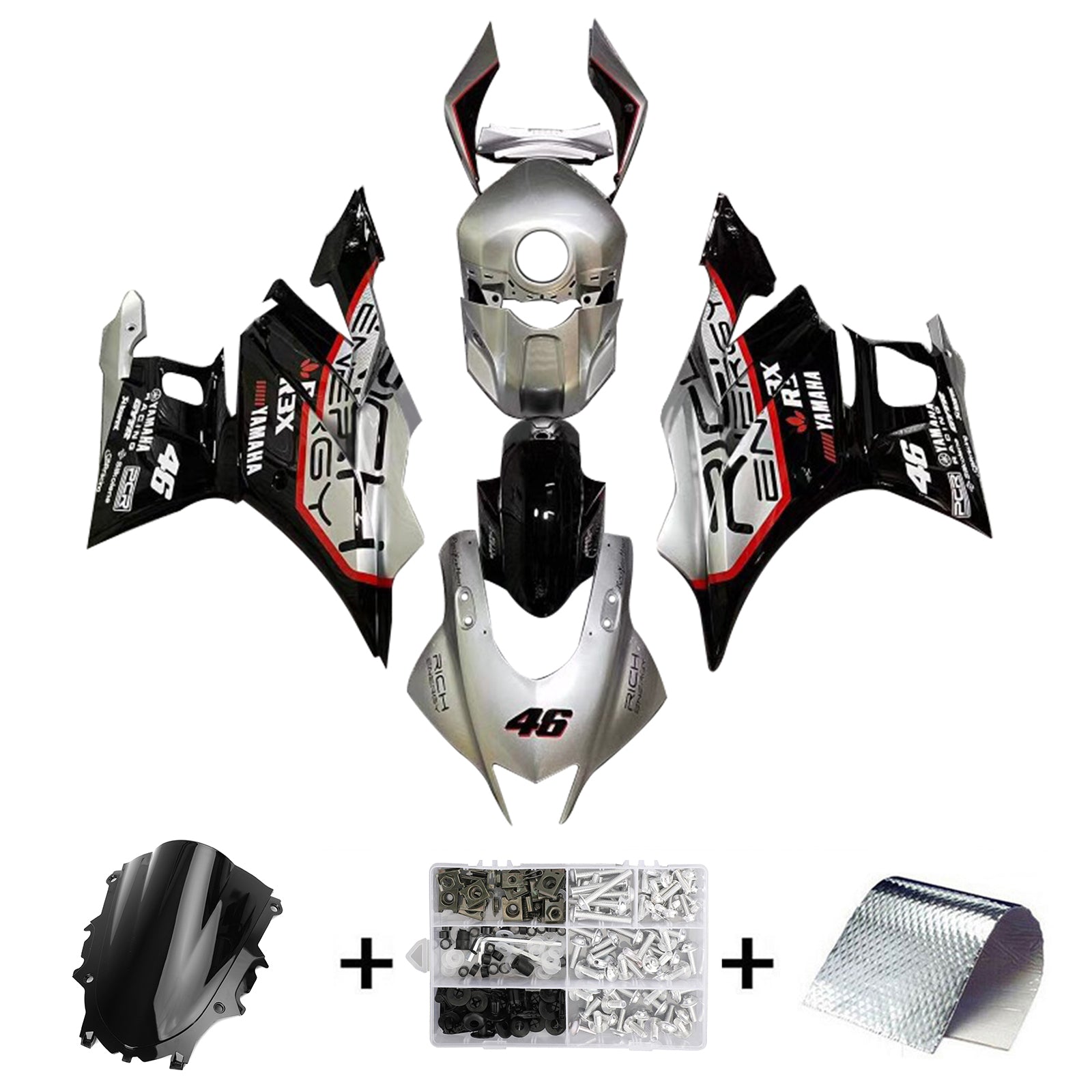 Amotopart Yamaha YZF-R3 R25 2022-2024 Fairing Kit Bodywork Plastic ABS