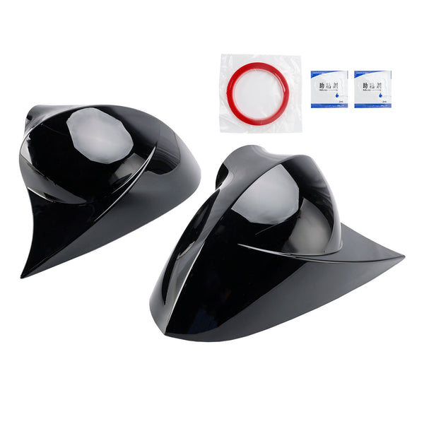 Gloss Black Wing Door Mirror Cover Caps for Left + Right SEAT Ibiza 6J 08-17