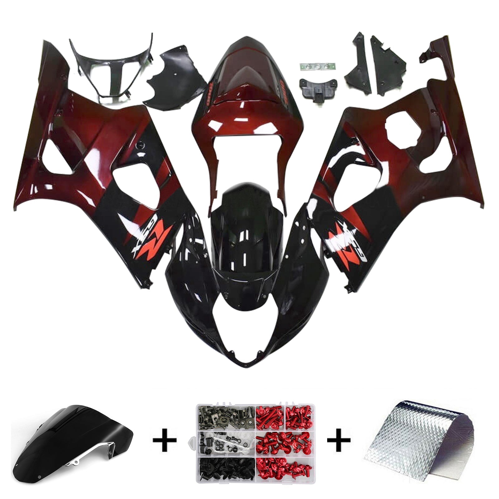 Amotopart Suzuki GSXR1000 2003-2004 K3 Fairing Kit Bodywork Plastic ABS