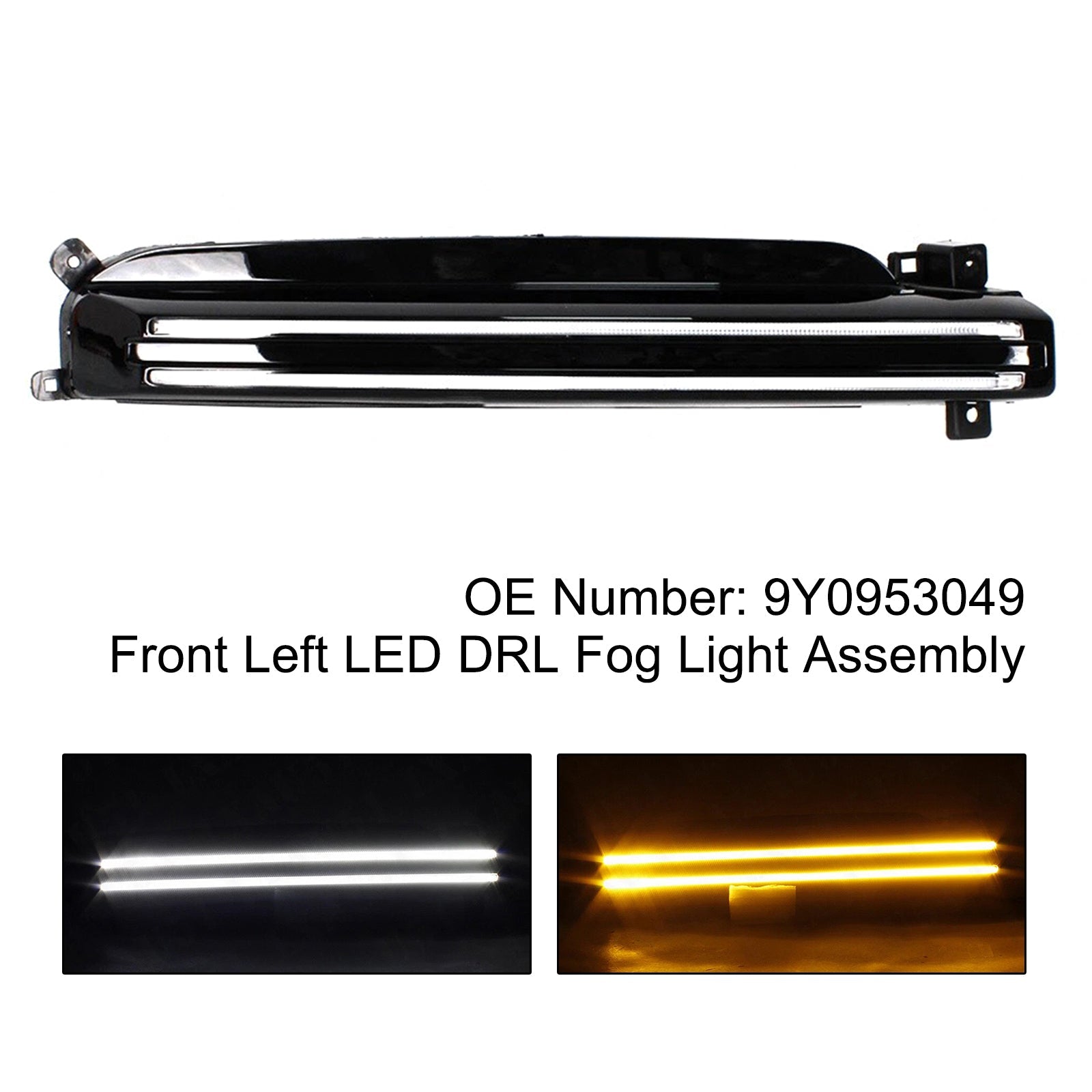 2018-2022 Porsche Cayenne Turbo Front Left LED DRL Fog Light Assembly 9Y0953049