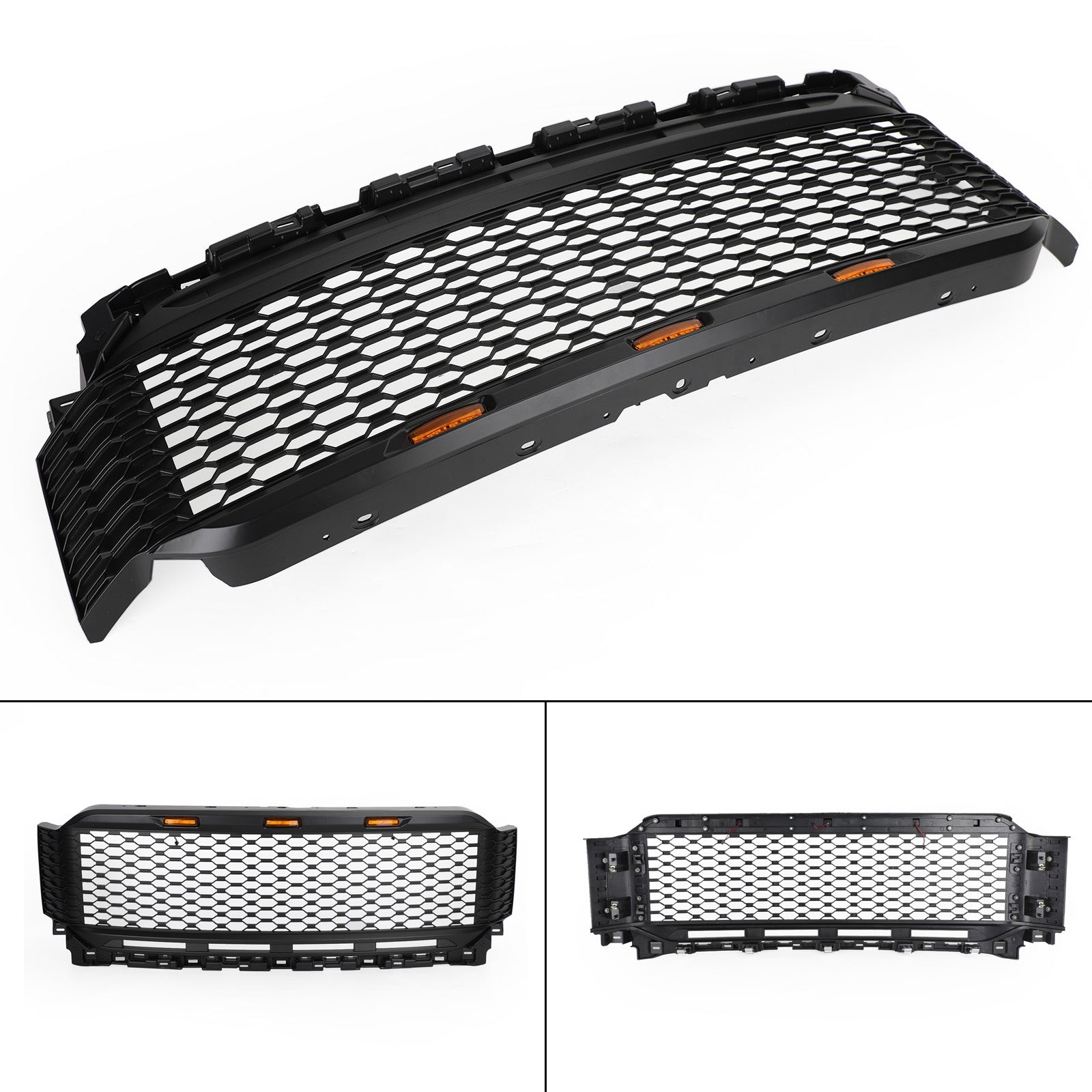 Replacement ABS Front Bumper Grille Grill W/ LED Fit Ford F150 2021-2023 Raptor