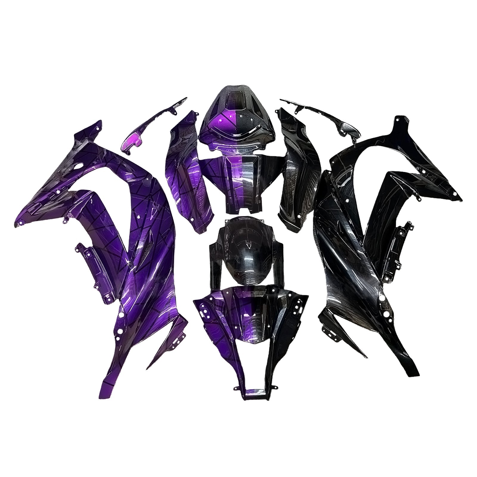 Injection Fairing Kit Bodywork Plastic ABS fit For Kawasaki ZX10R 2011-2015