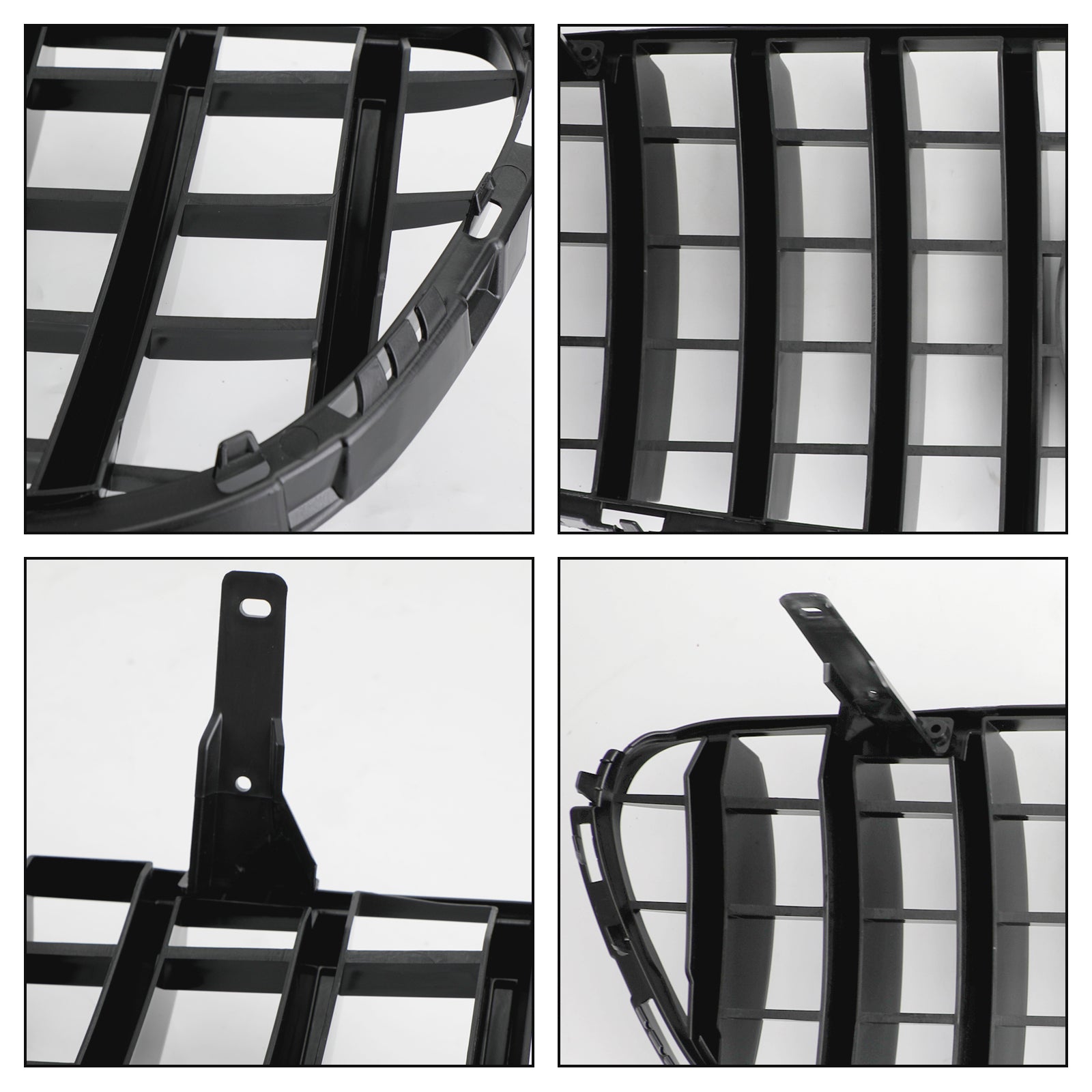 Front Bumper Grille Grill Fit Mercedes Benz GLC X253 C253 2015-2019 Gloss Black