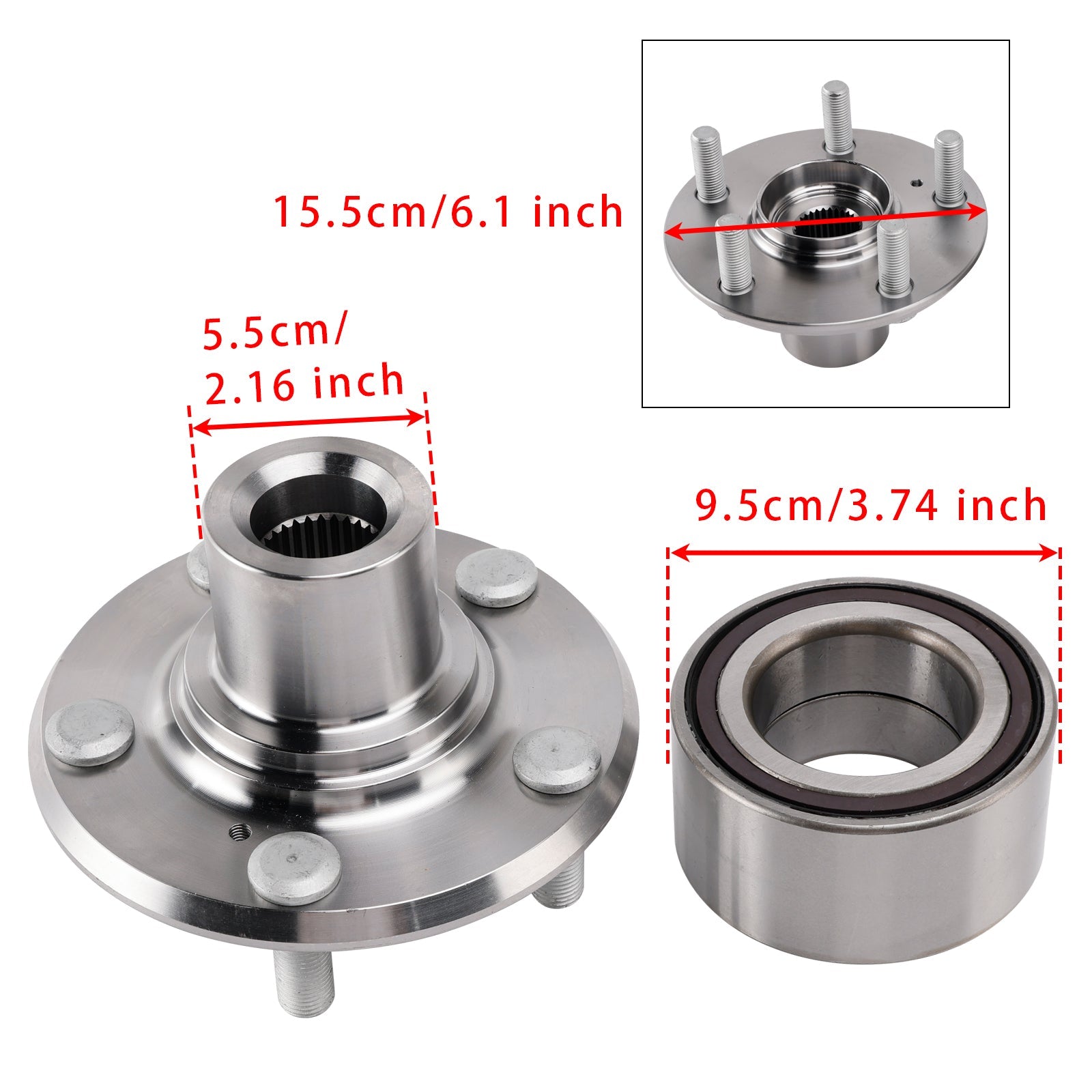 2006-2014 Honda Ridgeline Front Wheel Hub & Bearing 44300-SJC-A01