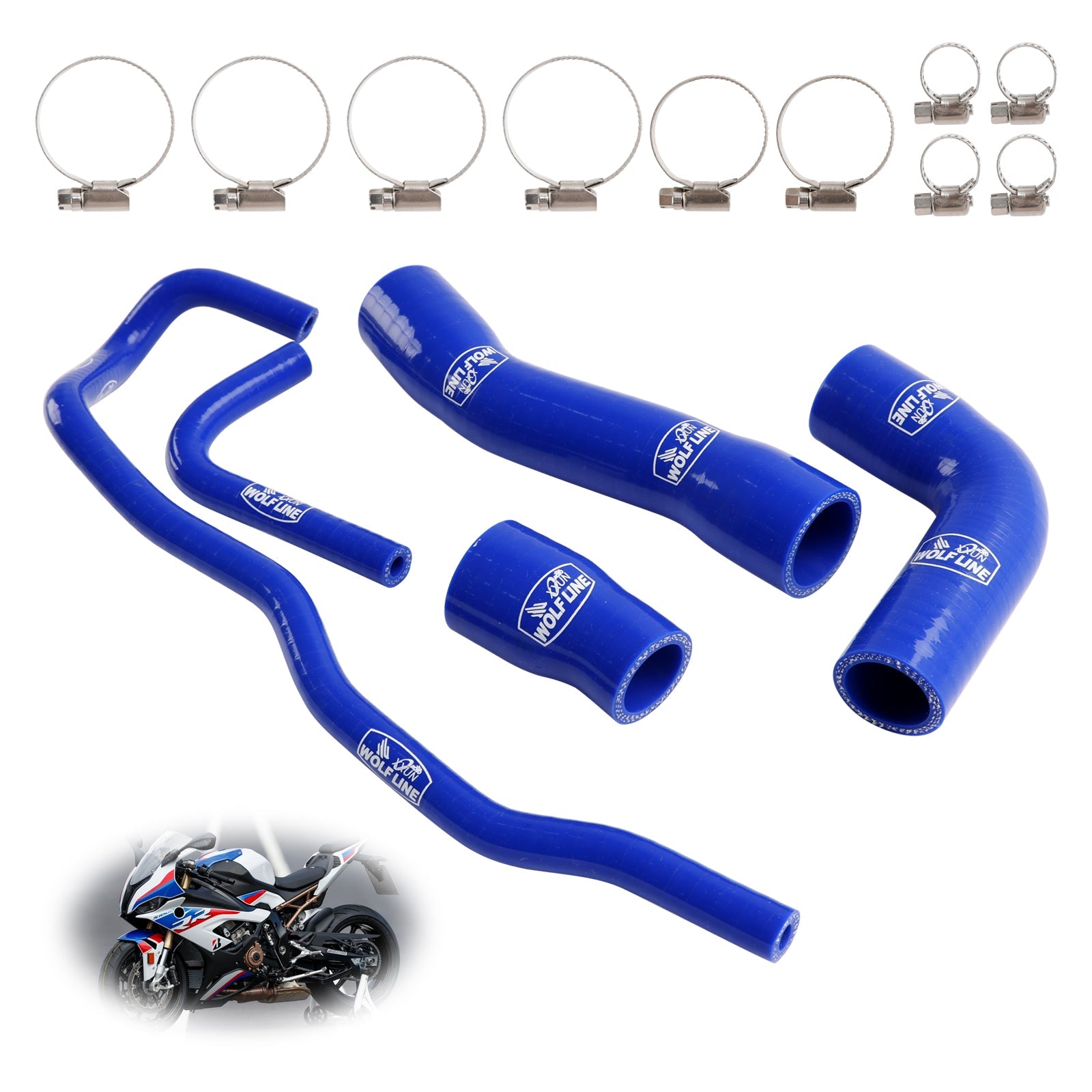 Silicone Radiator coolant Hose kit For BMW S1000RR 2019-2023