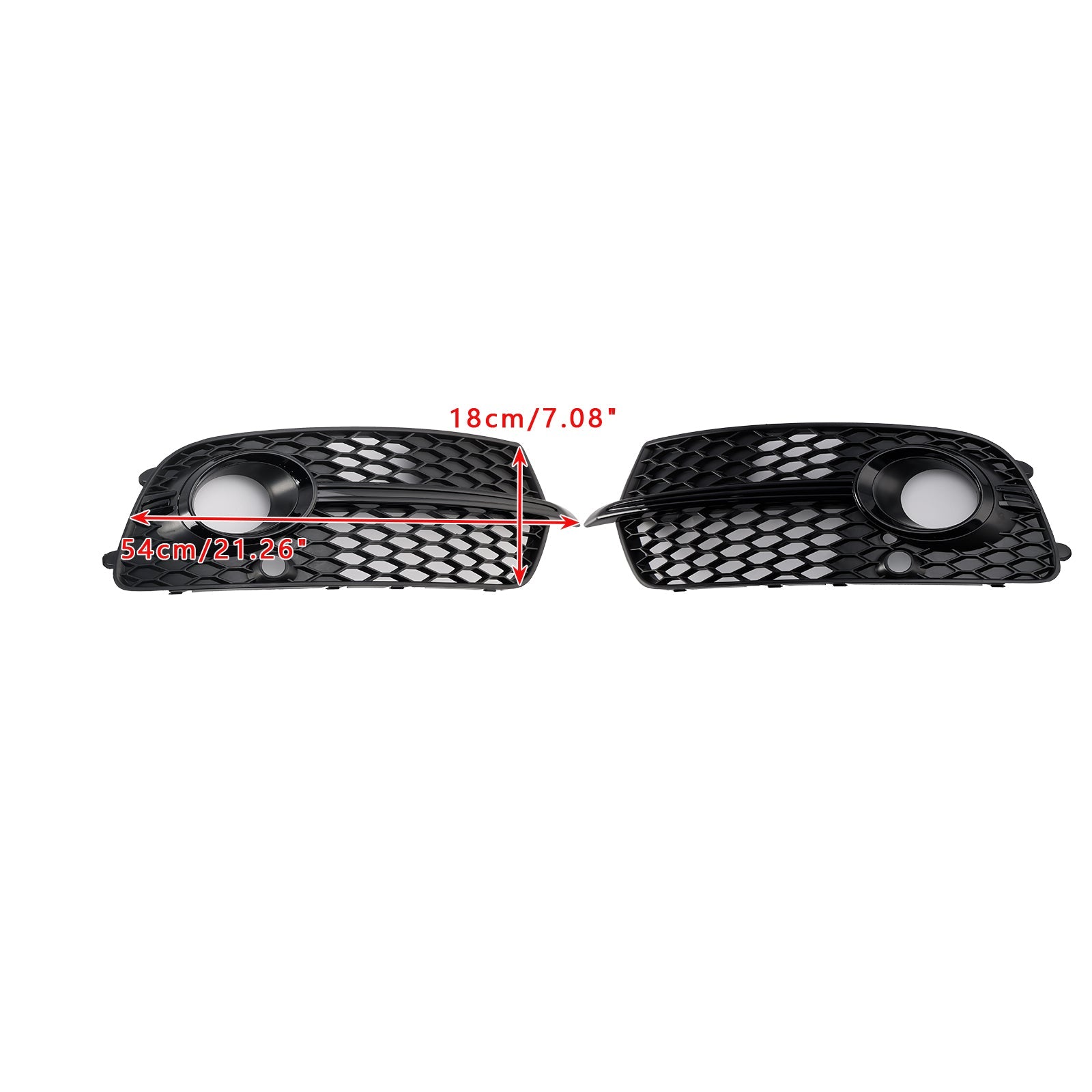 Front Bumper Fog Light Grill Grille Fit Audi Q5 S-Line SQ5 2013-2017 Black