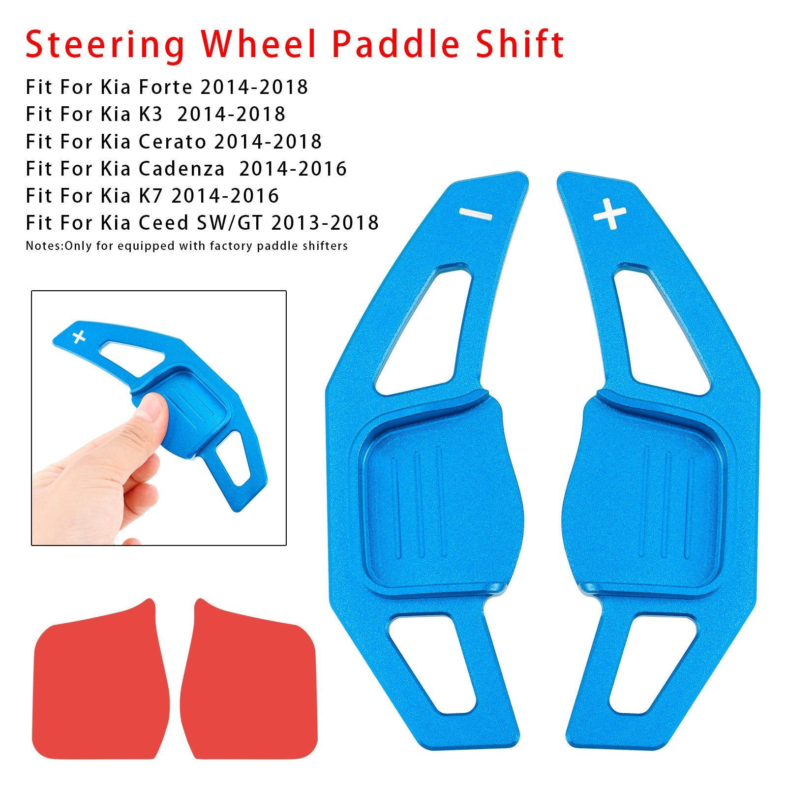 Steering Wheel Paddle Shifter Extension For Kia Forte Cadenza Aluminium