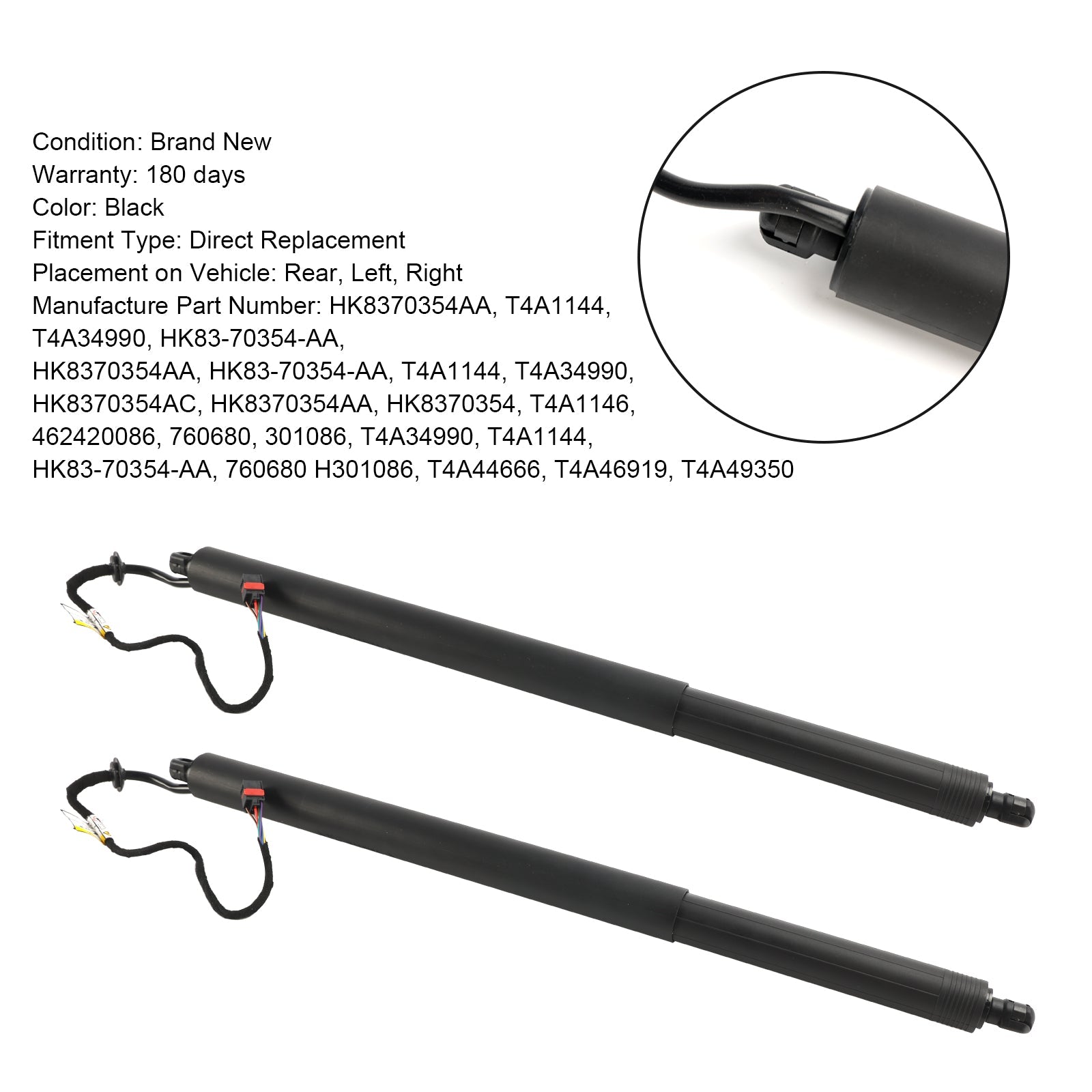 2016-2018 Jaguar F-Pace X761 2PCS Rear Electric Tailgate Struts HK8370354AA T4A1144 462420086