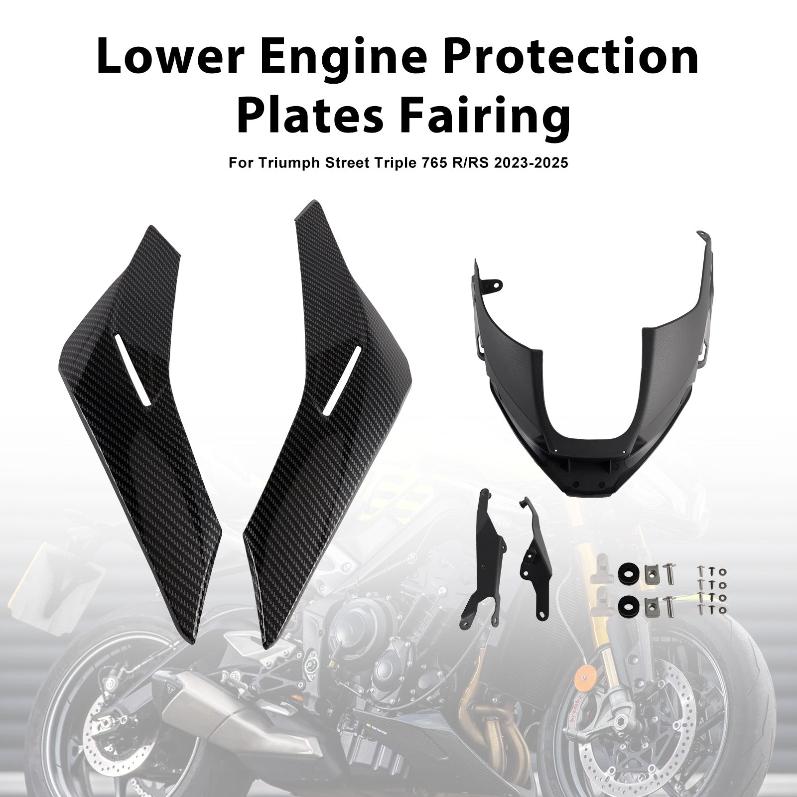 2023-2025 Street Triple 765 R/RS Engine Lower Belly Pan Panels Guard Fairing