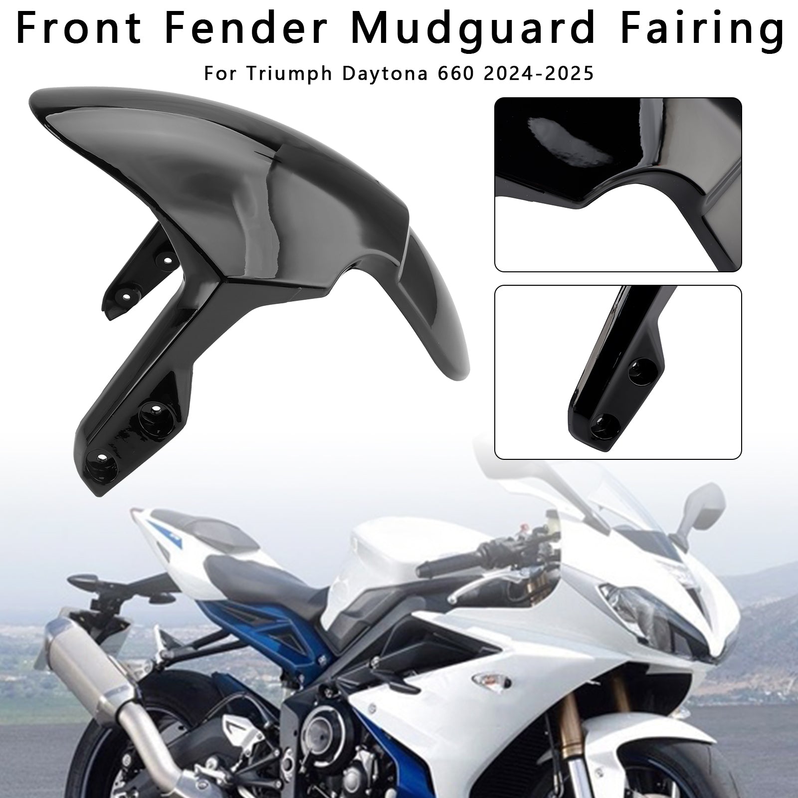 2024-2025 Daytona 660 Front Fender Mudguard Fairing Cowl