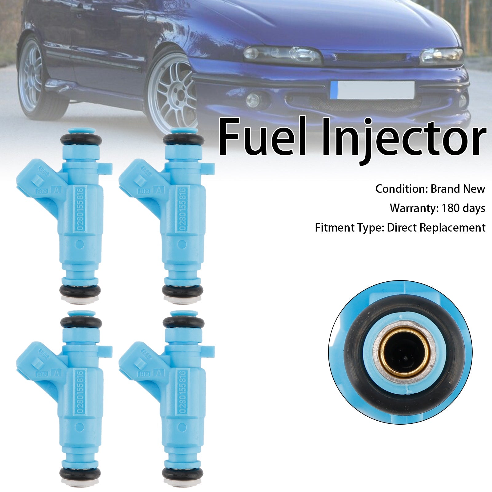 4PCS Fuel Injector 0280155816 Fit Fiat Brava Bravo I Palio Punto Siena Lancia Y