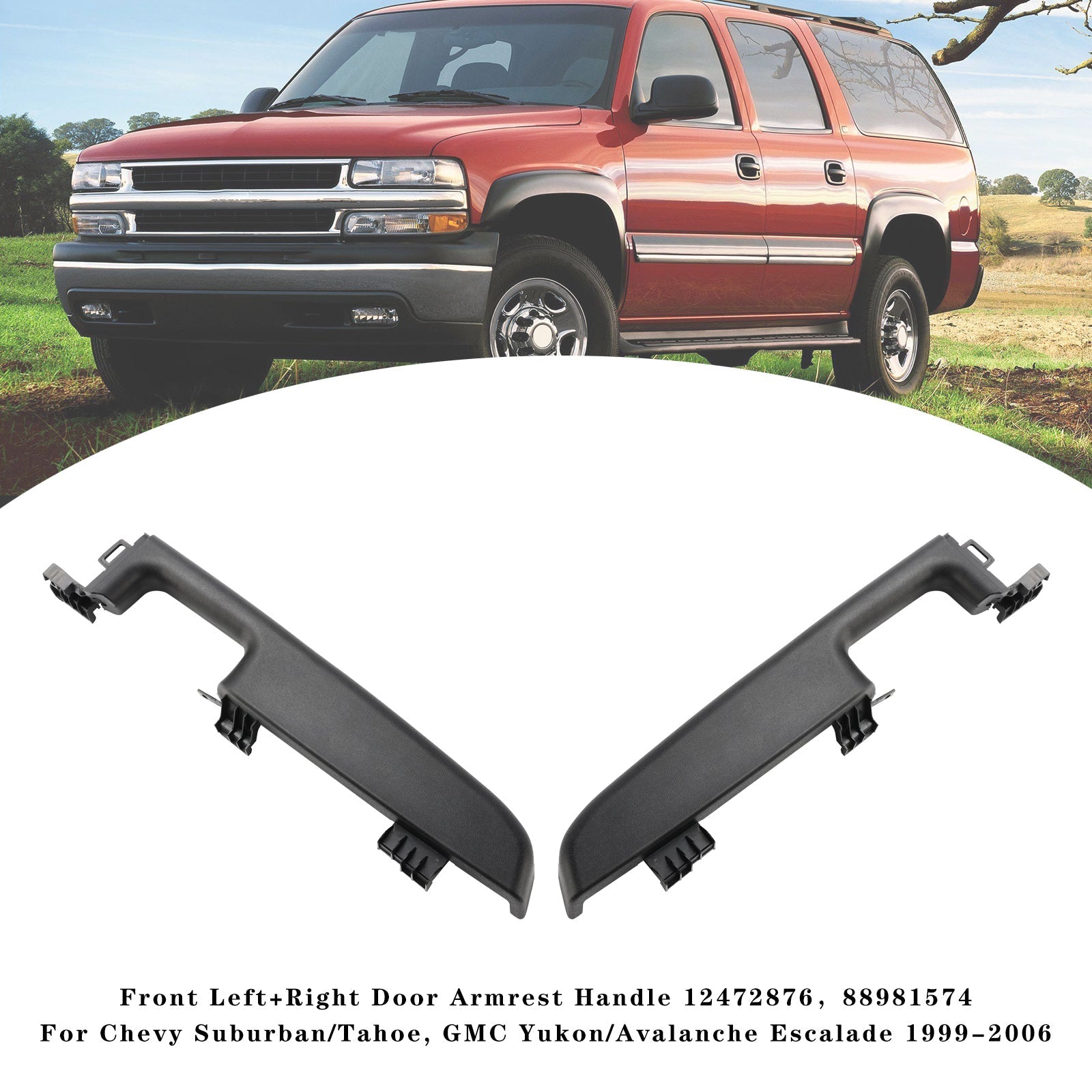 Front Left+Right Door Armrest Handle For Chevy Suburban Tahoe Avalanche 99-2006