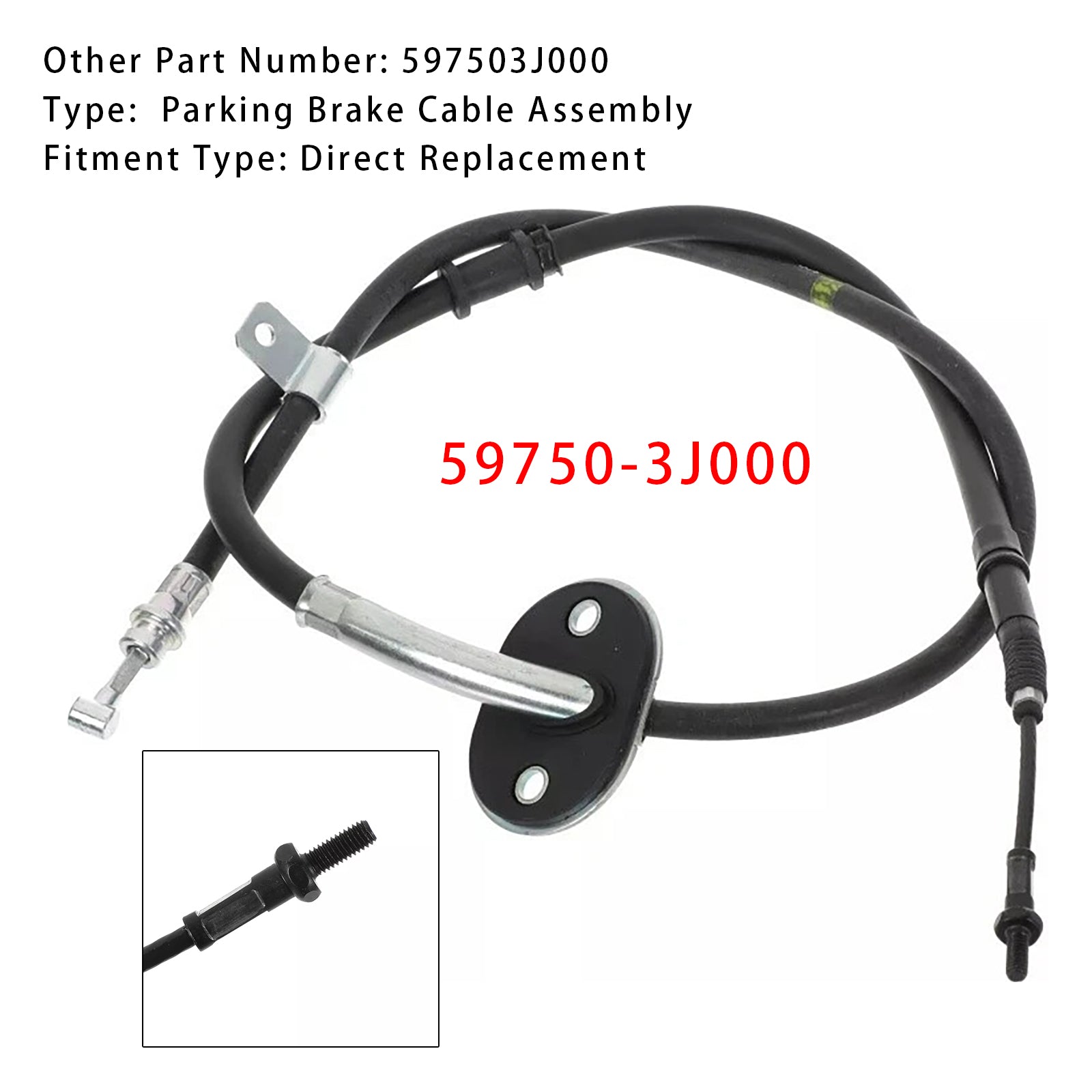 2007-2012 Hyundai Veracruz Parking Brake Cable Assembly 59750-3J000