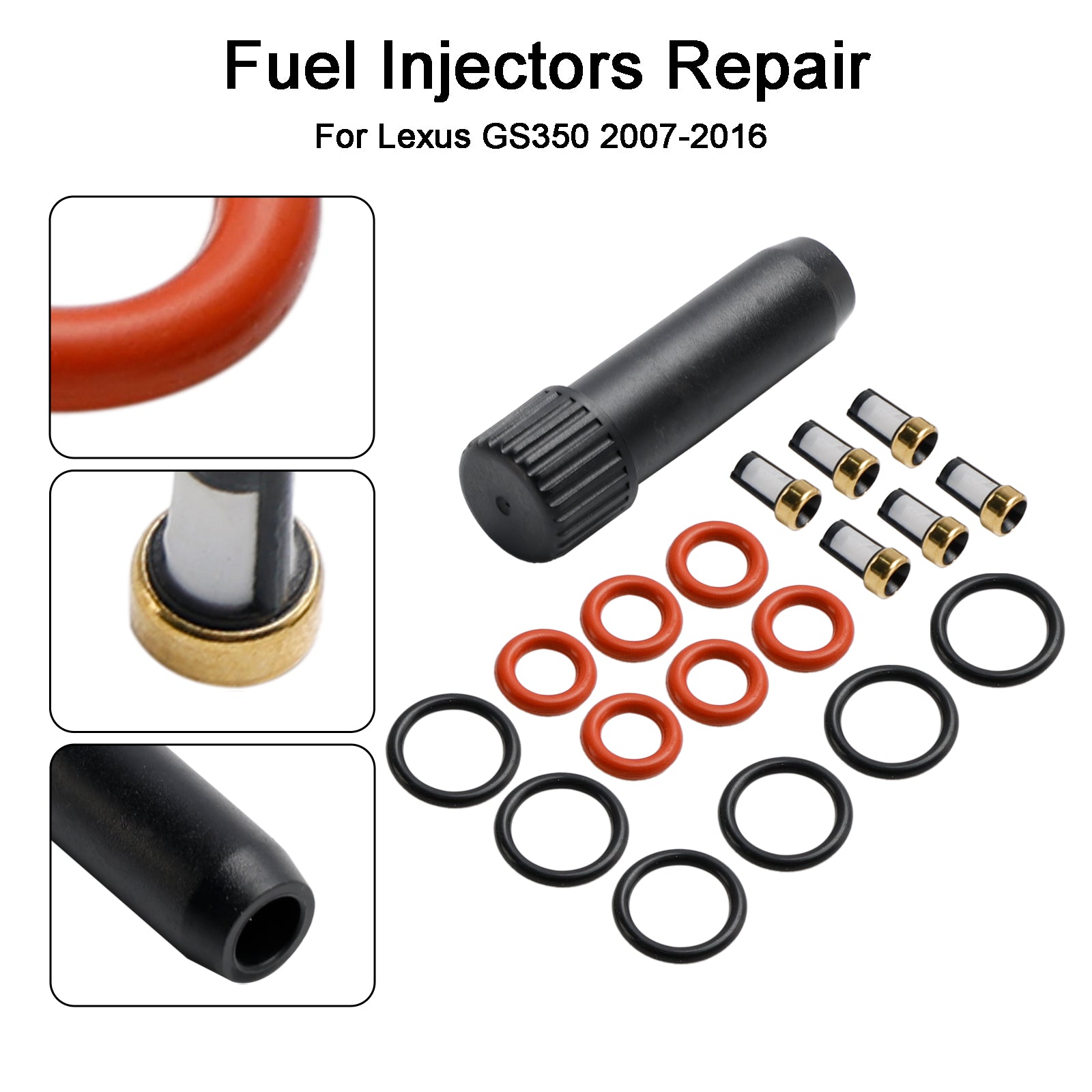 6PCS Fuel Injector Repair Seal Kit FJ786 Fit Lexus IS350 GS350 GS450h IS