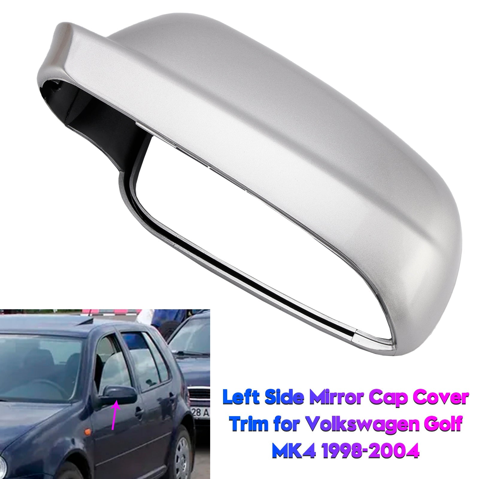 1998-2004 Volkswagen Golf MK4 Left Side Mirror Cap Cover Trim