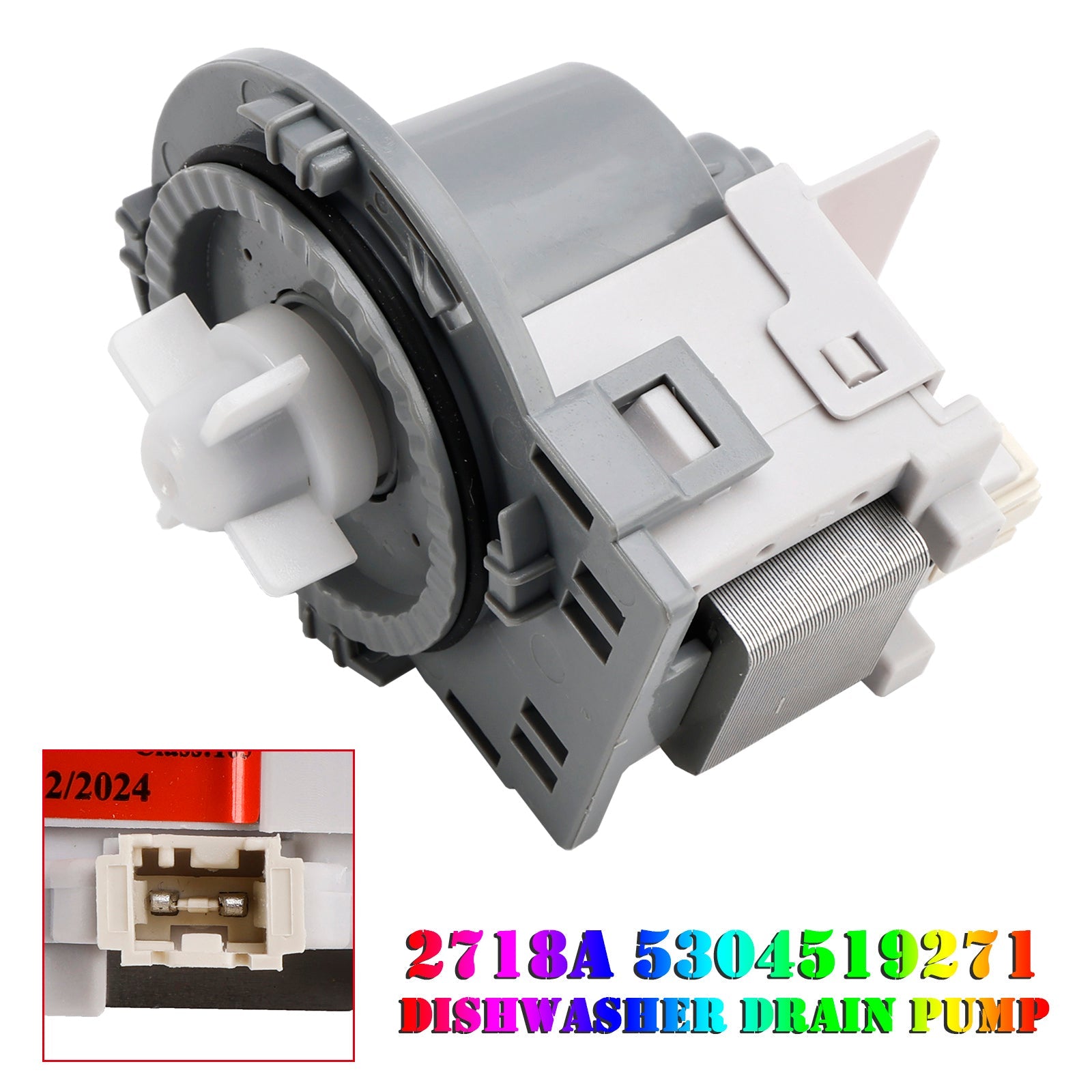 2718A 5304519271 Dishwasher Drain Pump Assembly for Frigidaire Kenmore