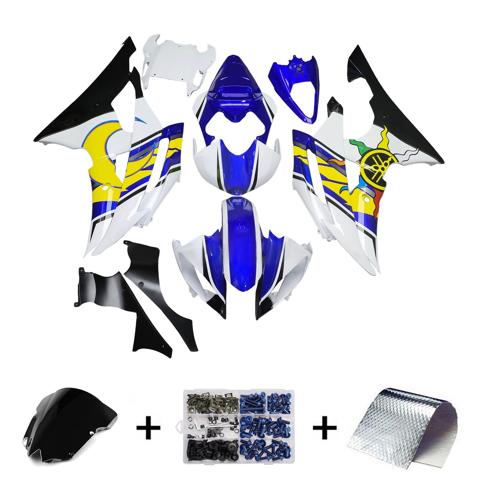 Injection Fairing Kit Bodywork Plastic ABS For Yamaha YZFR6 YZF-R6 2008-2016