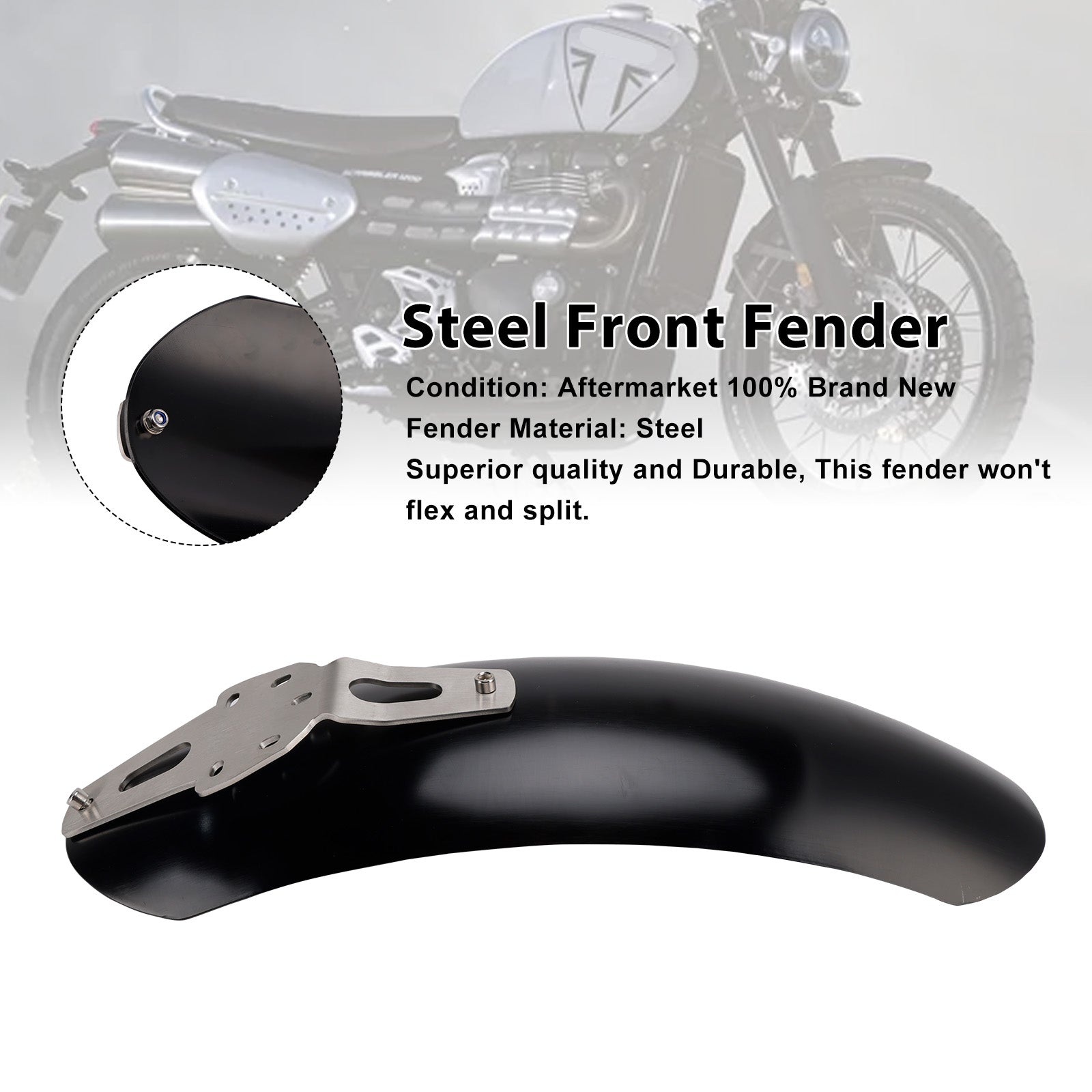 2019-2025 Triumph Scrambler 1200XE Steel Front Fender Mudguard