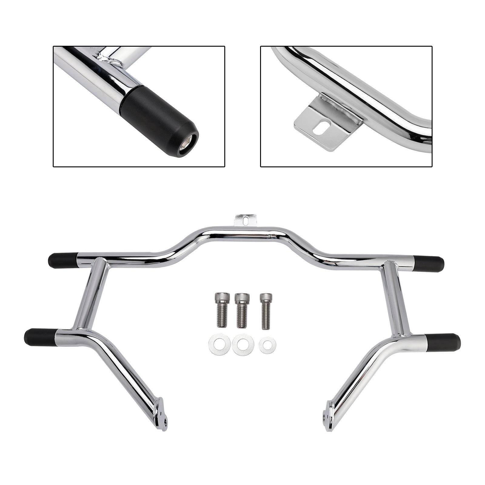 Bumper Engine Guard Fairing Mount Crash Bar Kit Fits For Cvo Road King Black