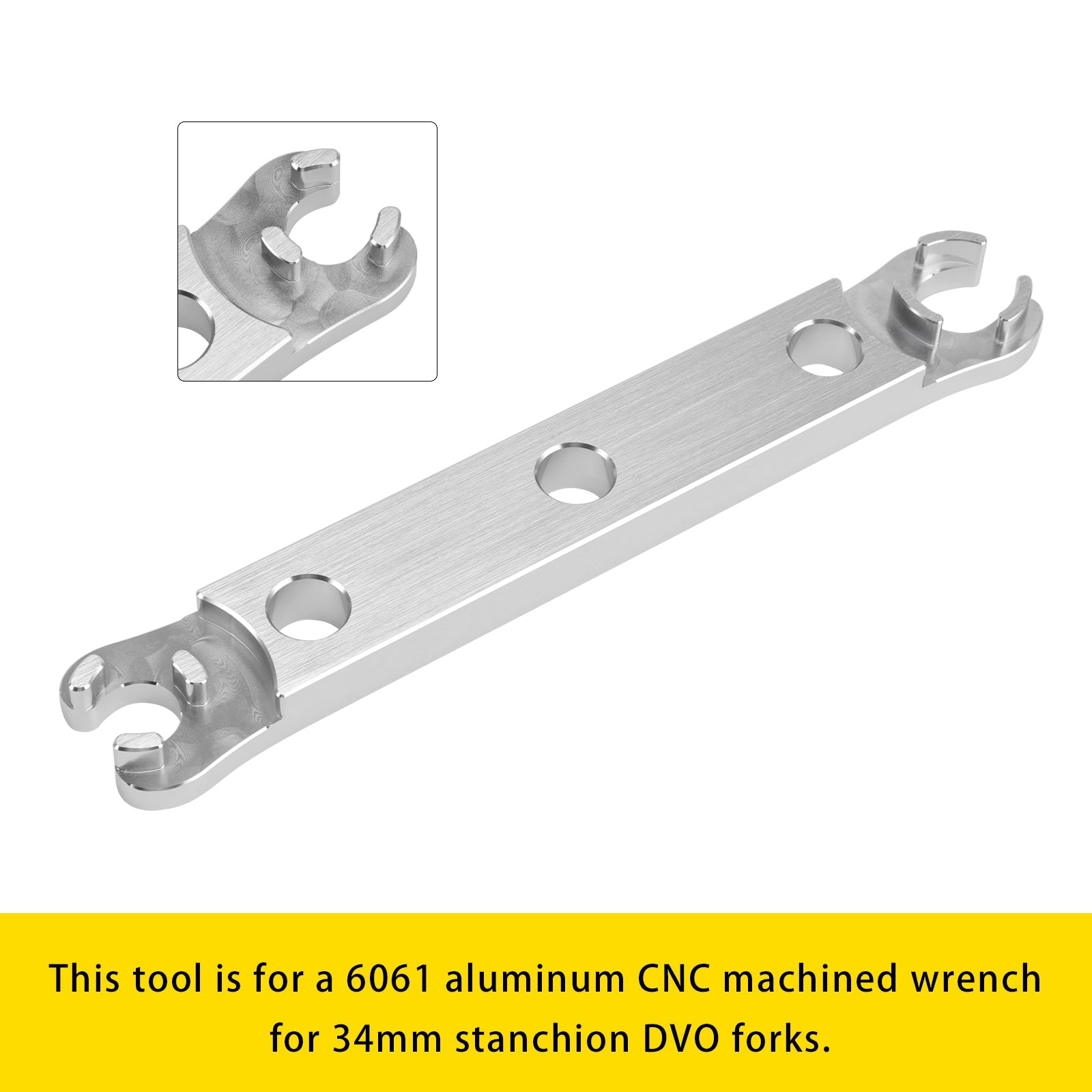 Aluminum Lower Cap Removal Wrench. Tool used For Rebuild DVO Saphire/Onyx fork